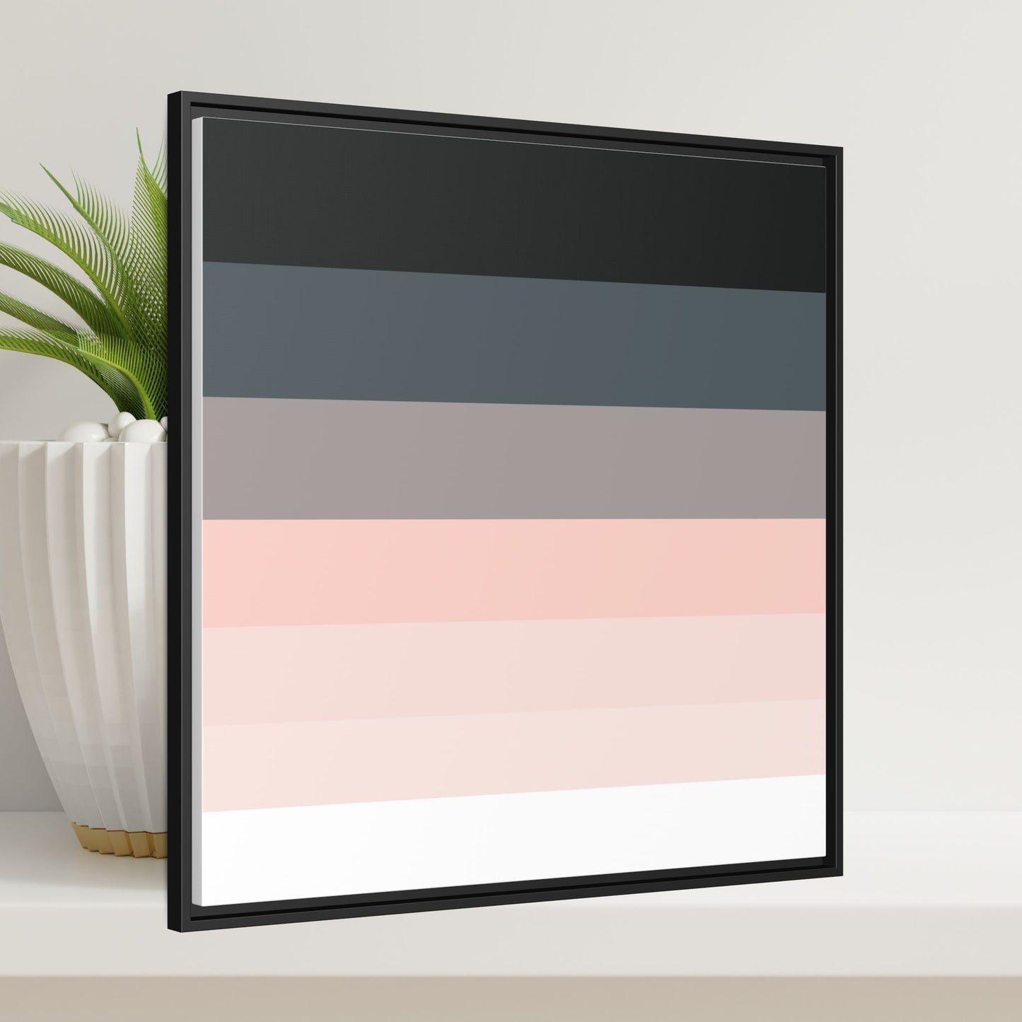 Modern Framed Geometric Canvas Art | Bold Color Meets Clean Framing