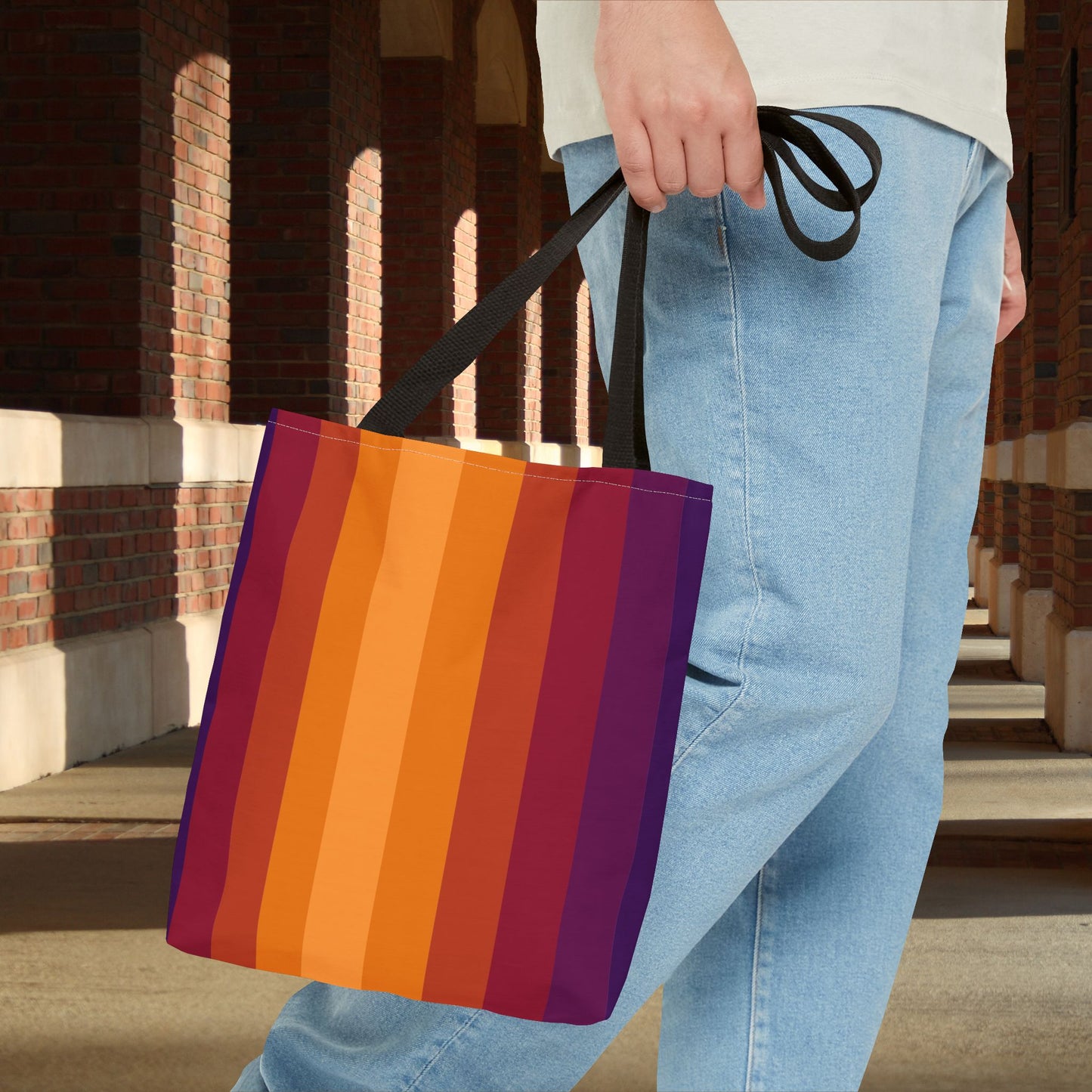 Geometric Art Tote Bag – 3 sizes | Bold lines. Vivid color. Retro with a modern twist.