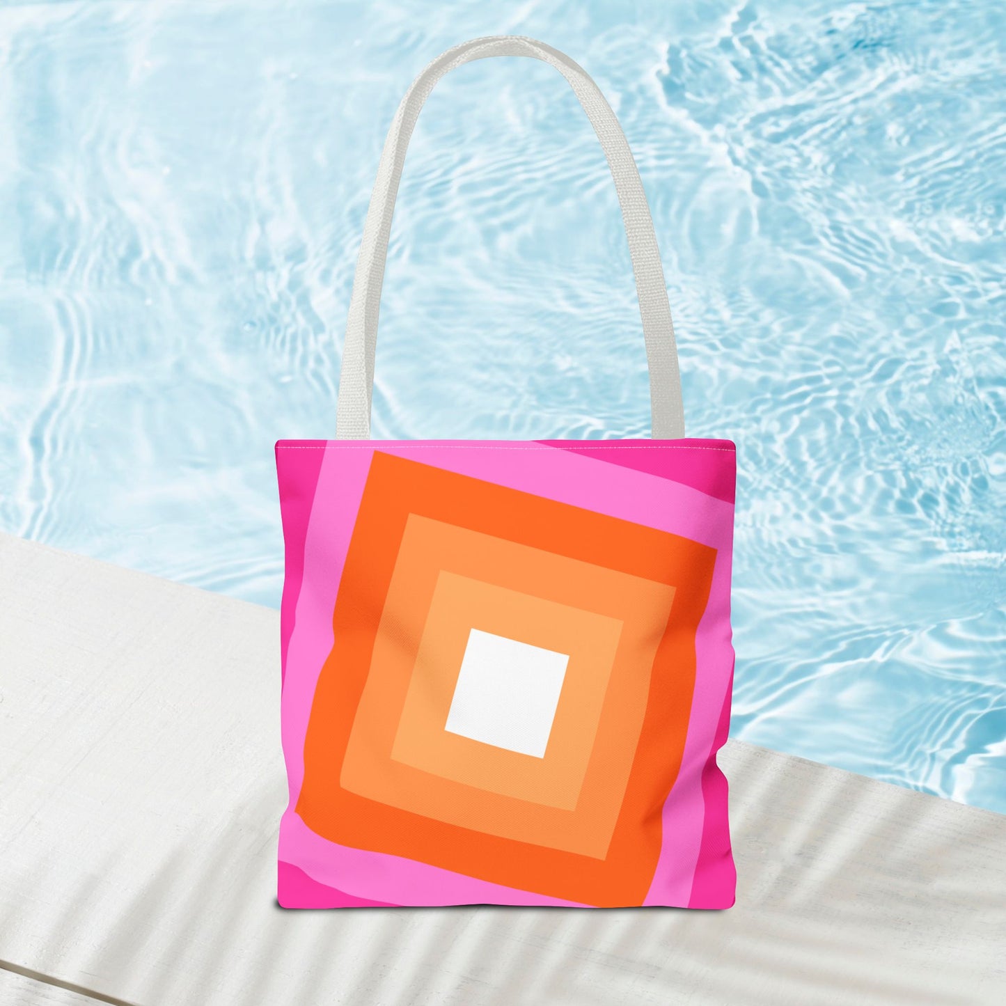 Geometric Art Tote Bag – 3 sizes | Bold lines. Vivid color. Retro with a modern twist.