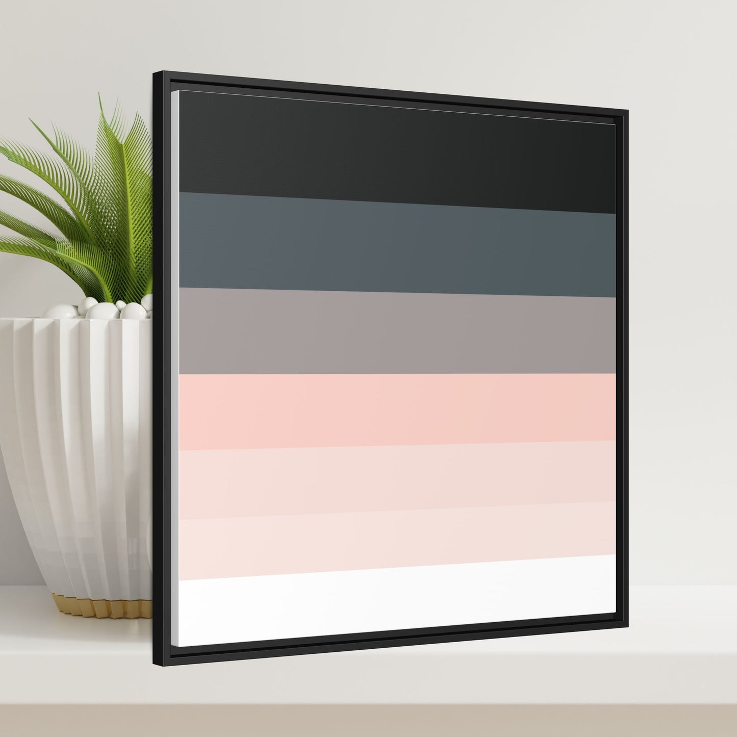 Modern Framed Geometric Canvas Art | Bold Color Meets Clean Framing