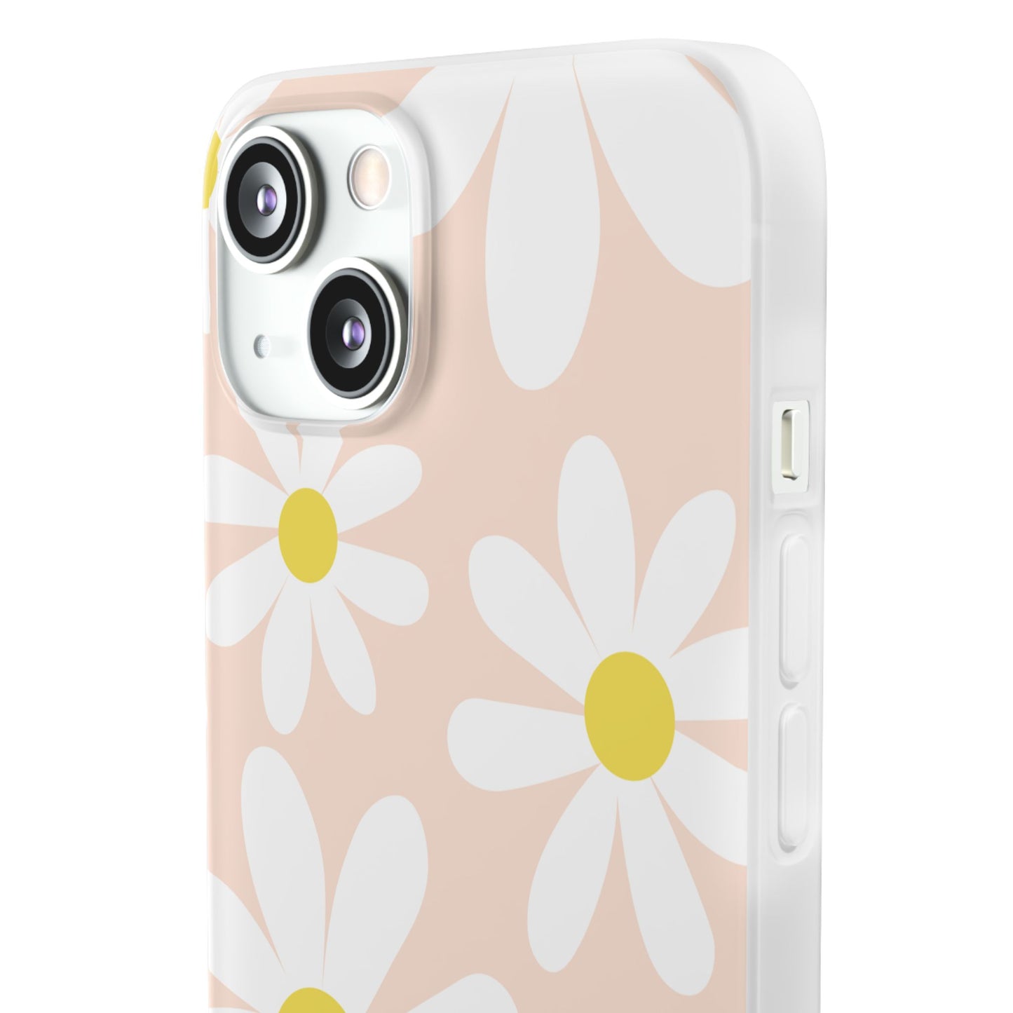 Phone Cases - Blush Daisy Pattern Flexi Cases