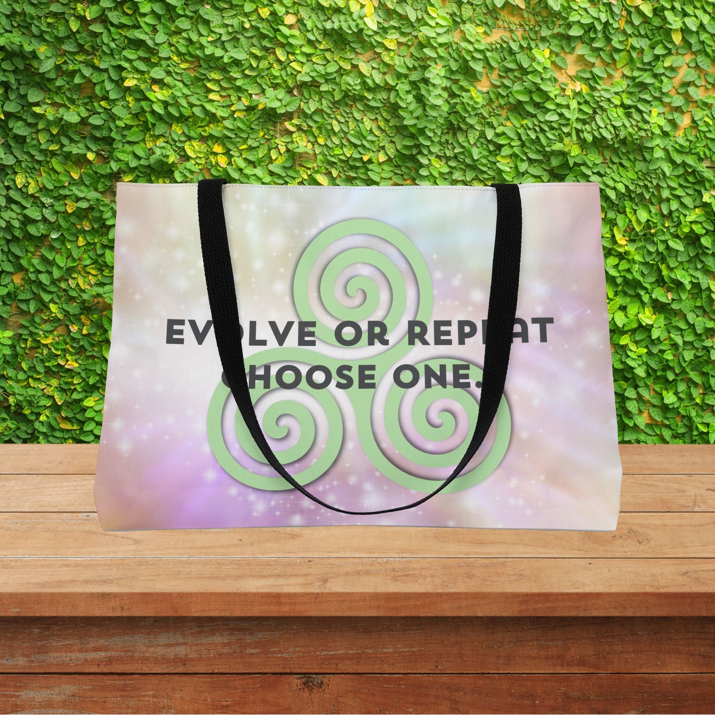 Evolve or Repeat XL Tote Bag | Carry-All for who reach for Growth & Mindfulness
