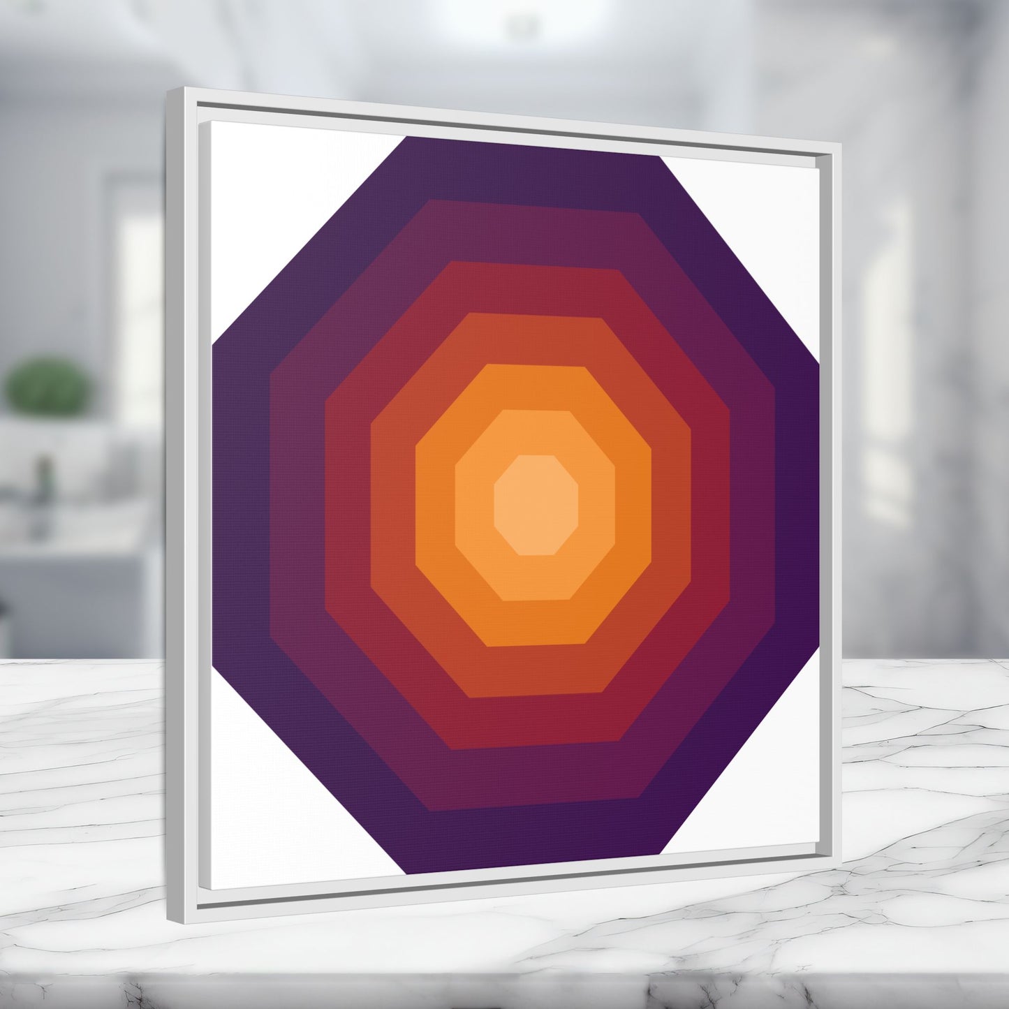 Modern Framed Geometric Canvas Art | Bold Color Meets Clean Framing