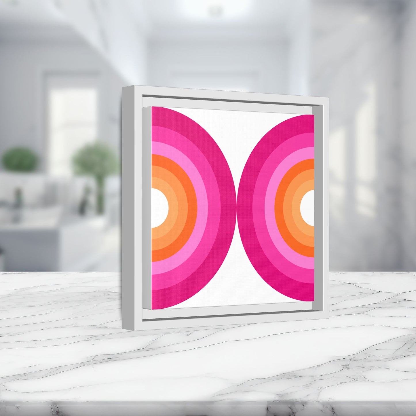 Modern Framed Geometric Canvas Art | Bold Color Meets Clean Framing