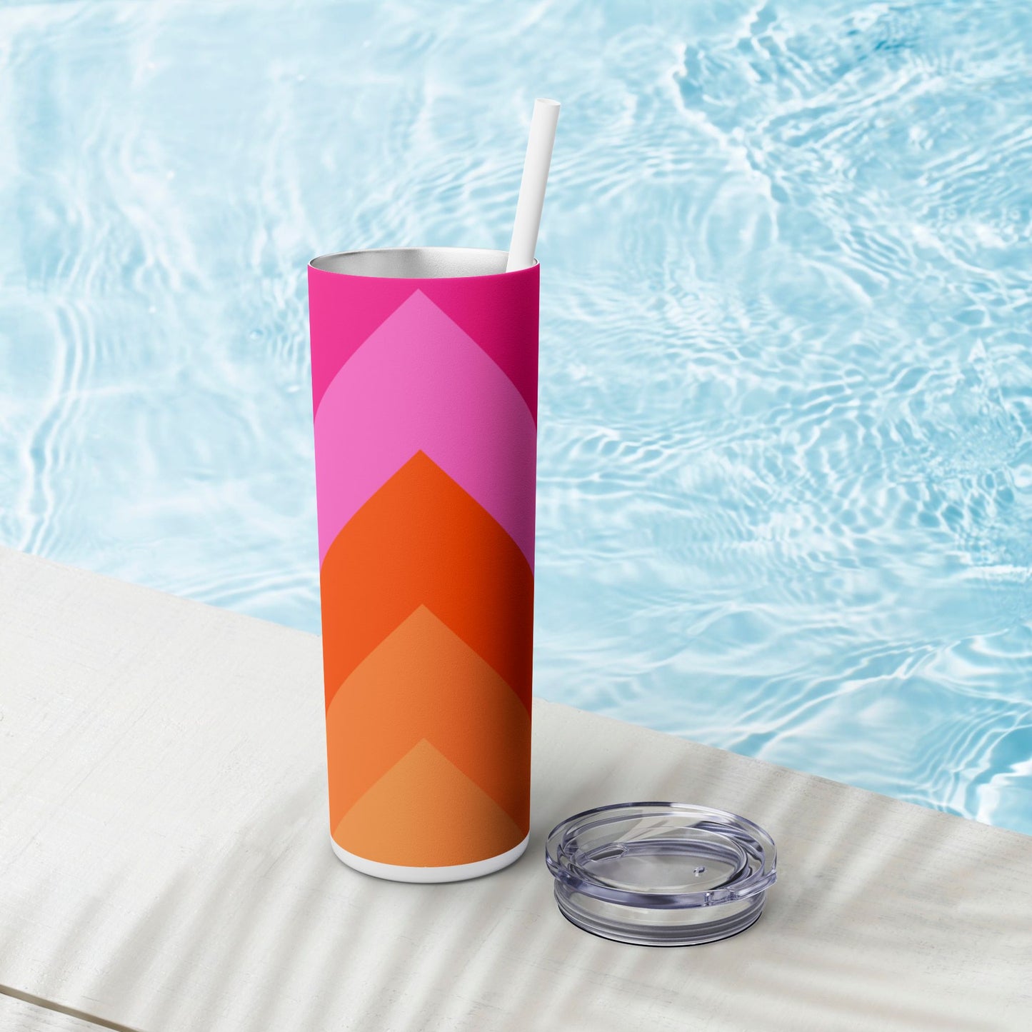 Vibrant. Versatile. Totally Sippable. – 20 oz Skinny Travel Tumbler with Straw