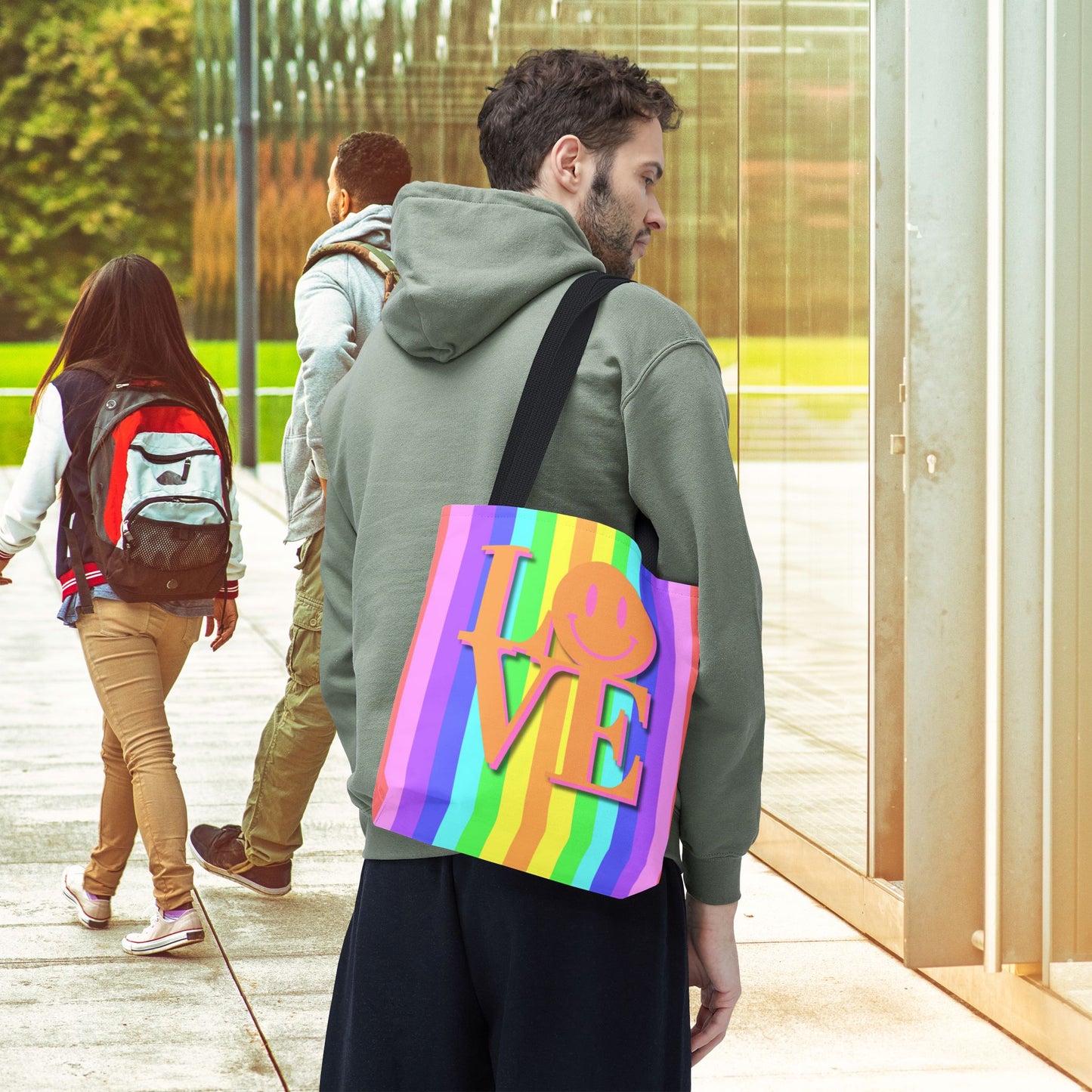 Pastel Stripe LOVE Tote Bag | Sweet, Bold & Made in 3 Sizes