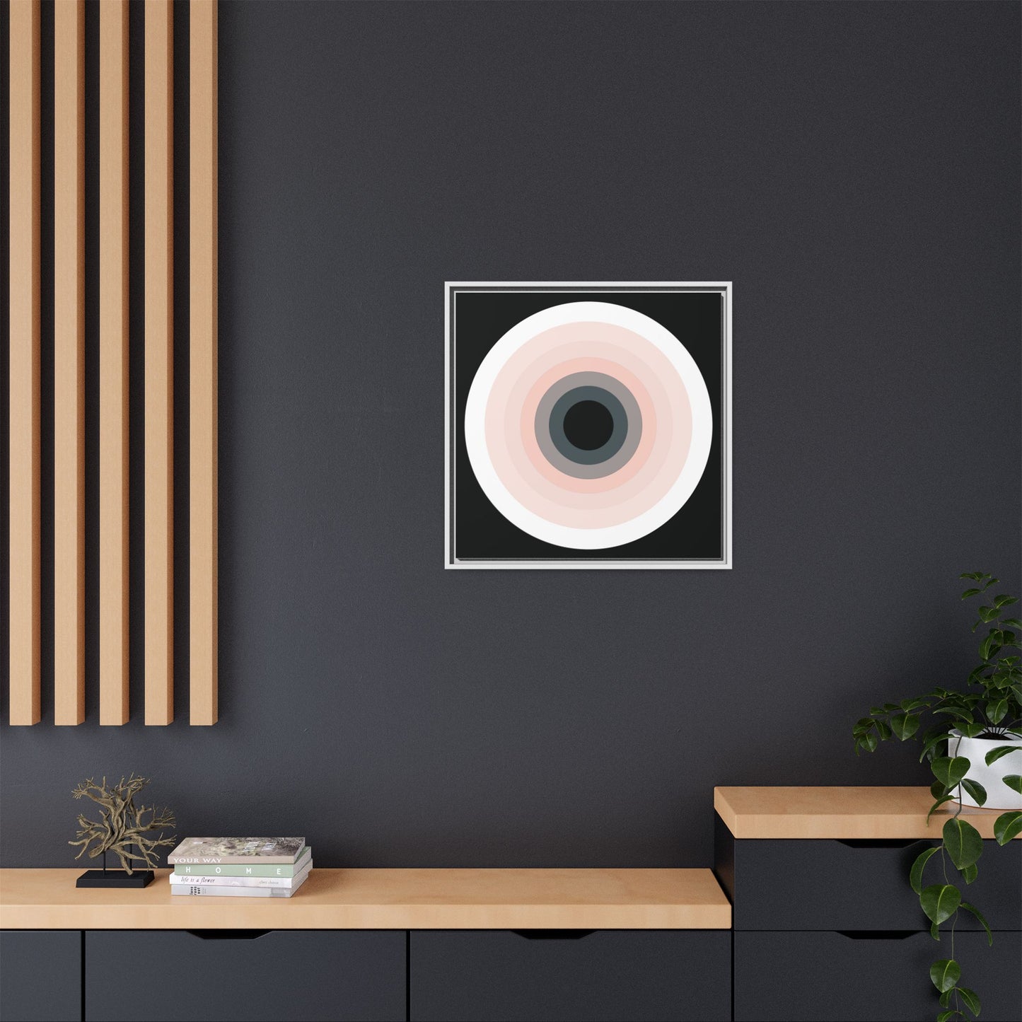 Modern Framed Geometric Canvas Art | Bold Color Meets Clean Framing