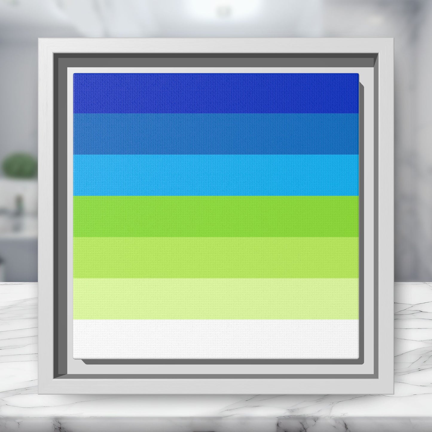 Modern Framed Geometric Canvas Art | Bold Color Meets Clean Framing