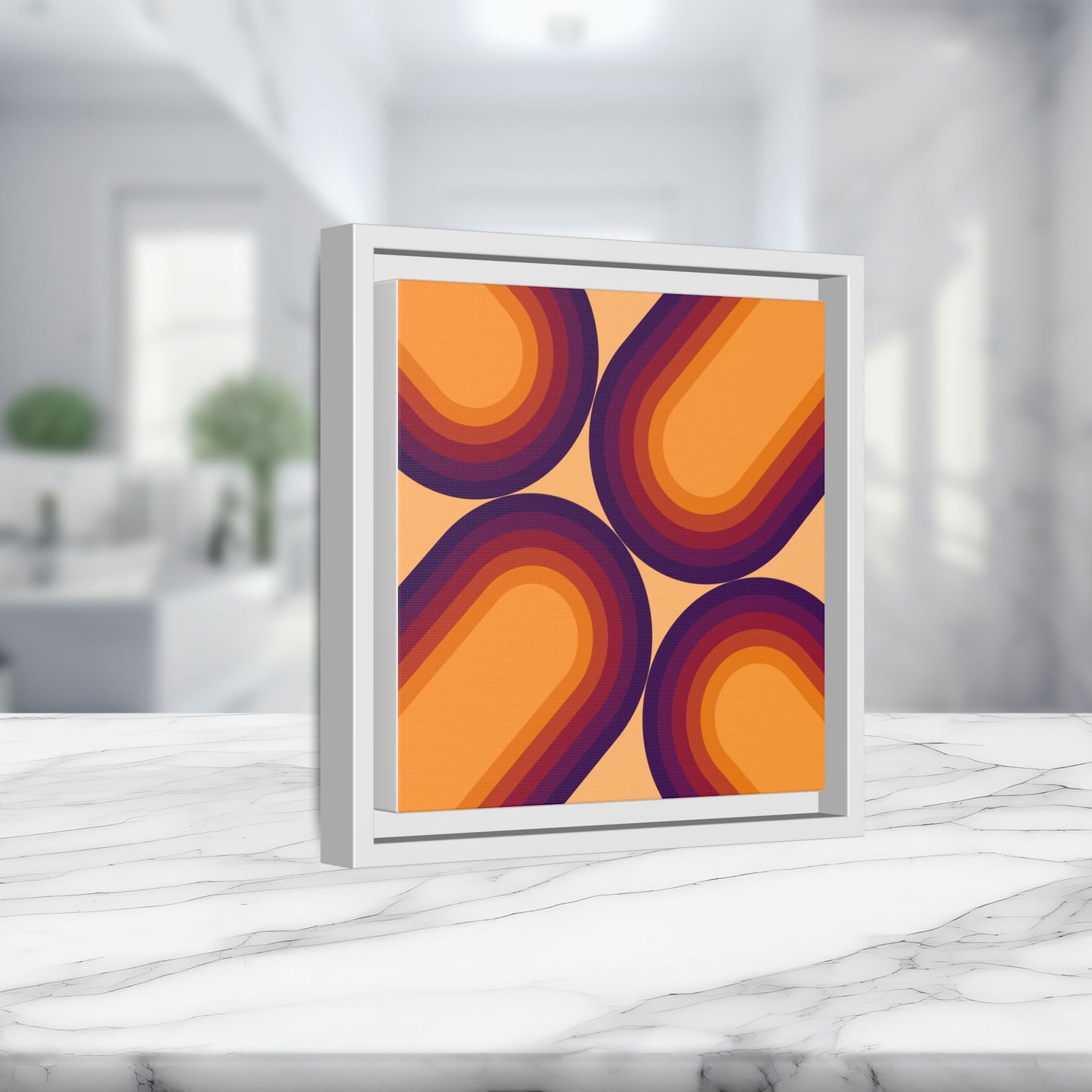 Modern Framed Geometric Canvas Art | Bold Color Meets Clean Framing