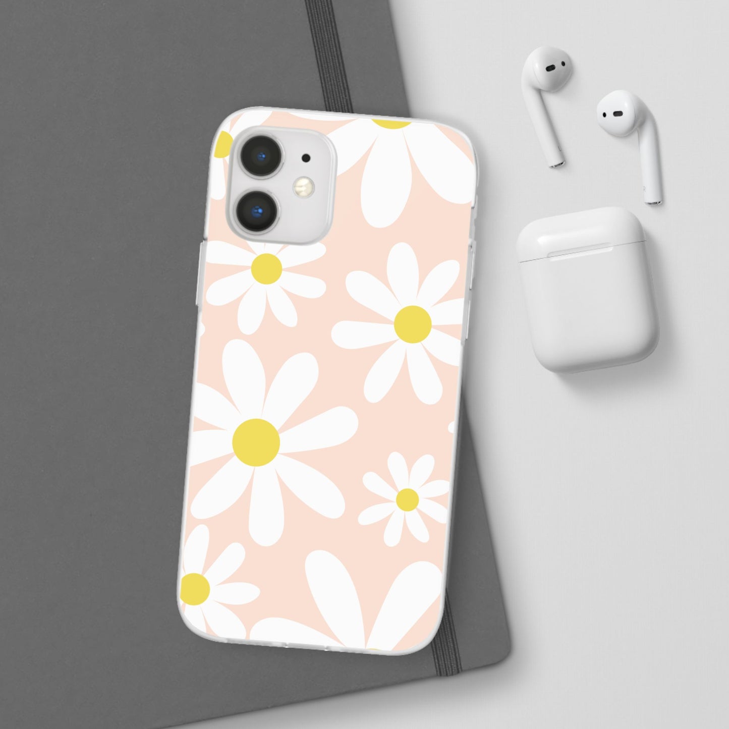 Phone Cases - Blush Daisy Pattern Flexi Cases