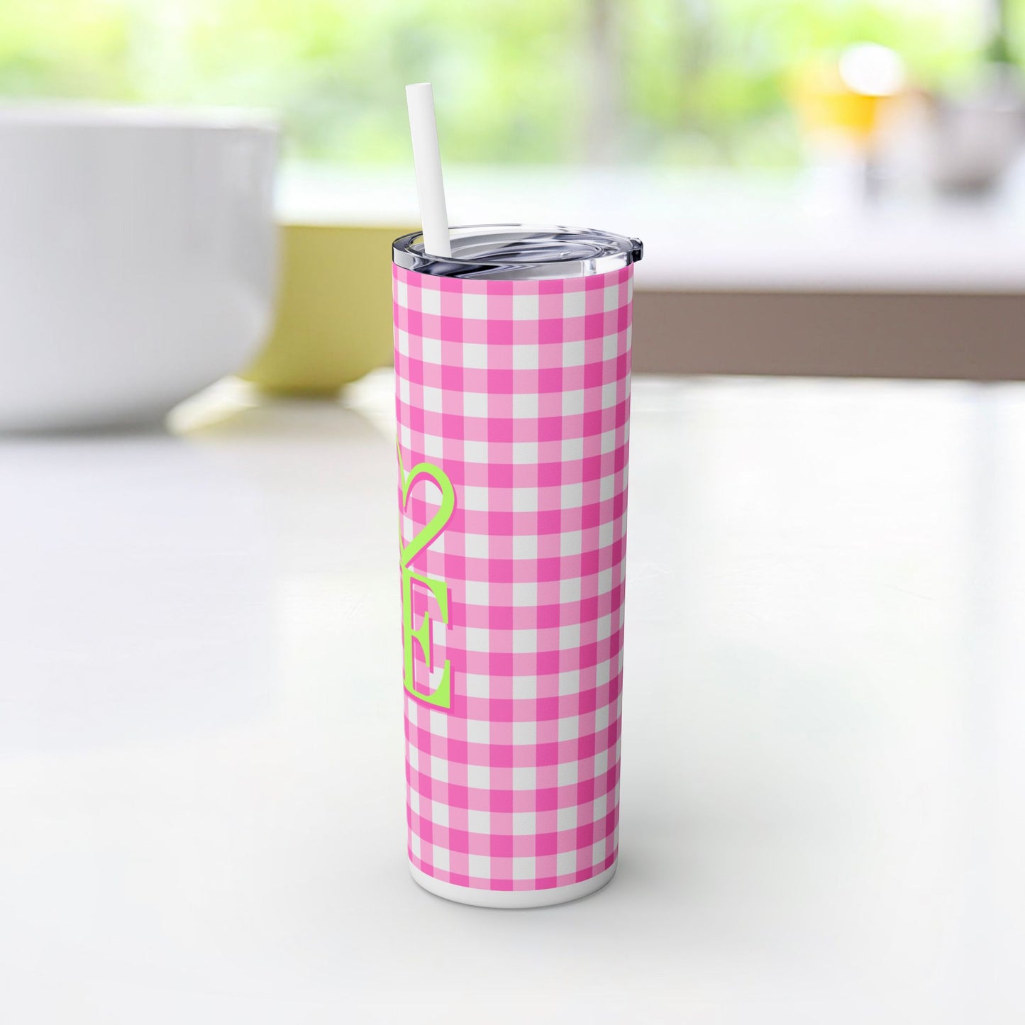 Vibrant. Versatile. Totally Sippable. – 20 oz Skinny Travel Tumbler with Straw