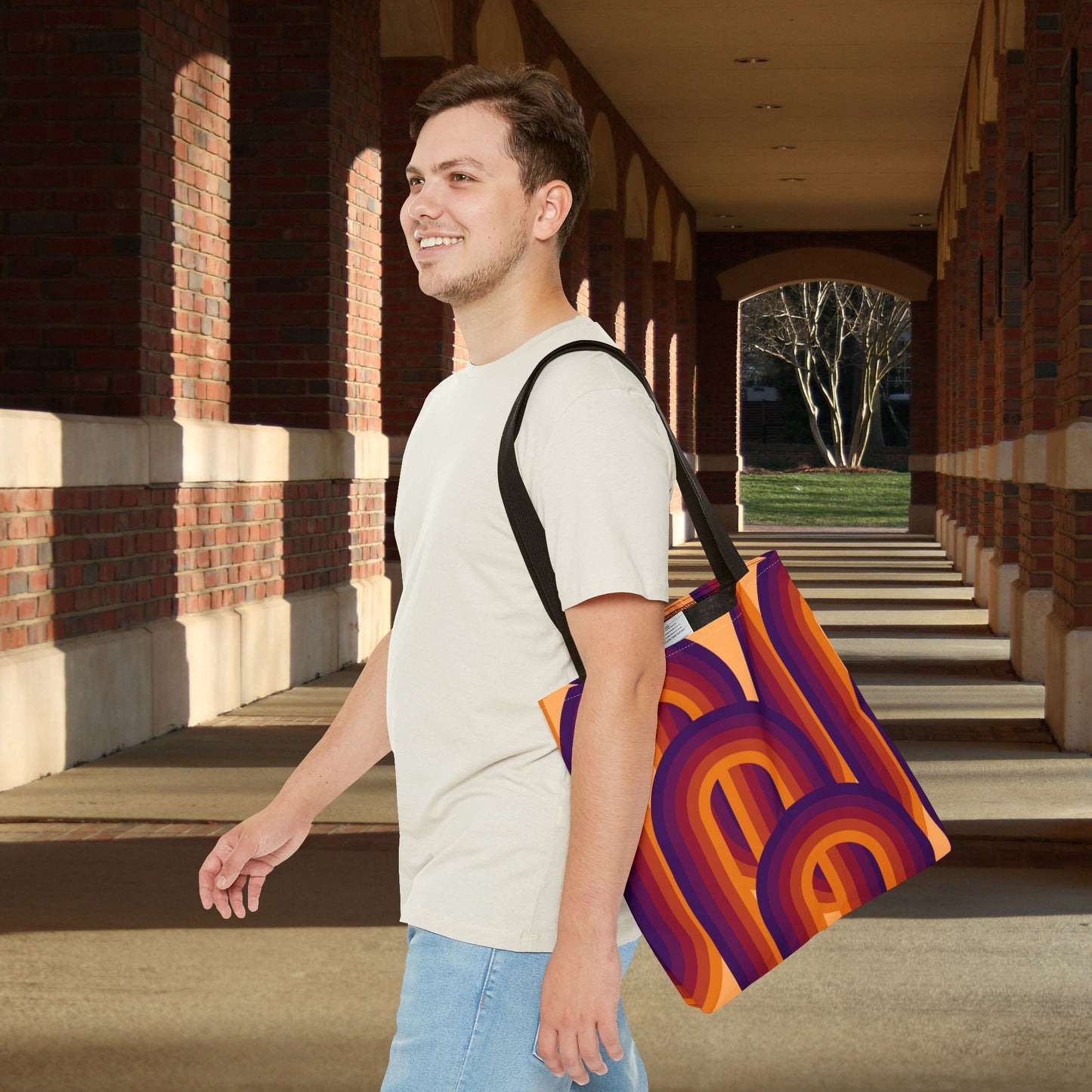 Geometric Art Tote Bag – 3 sizes | Bold lines. Vivid color