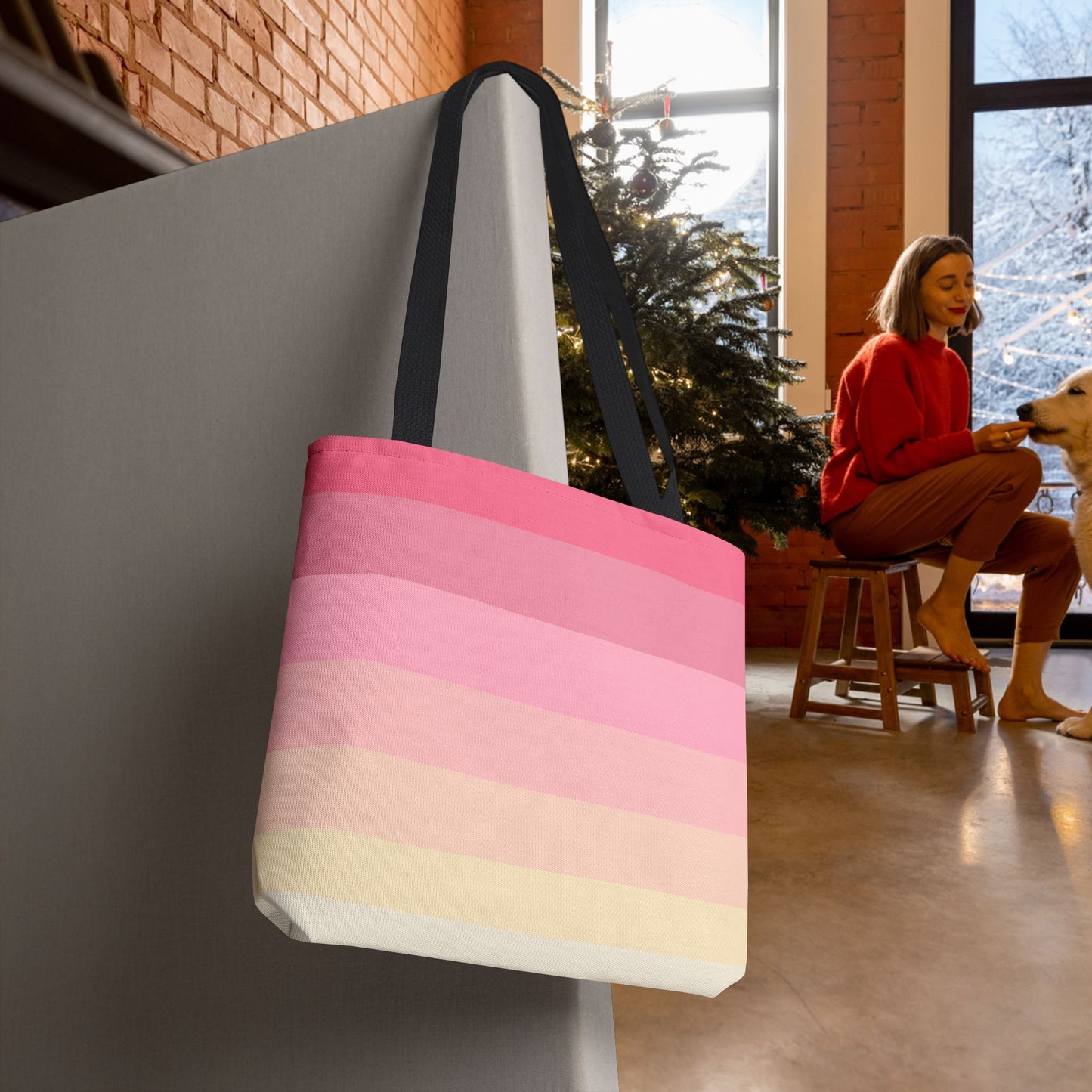 Geo Art XVIII Tote Bag – 3 sizes | Bold lines. Vivid color. Retro with a modern twist.