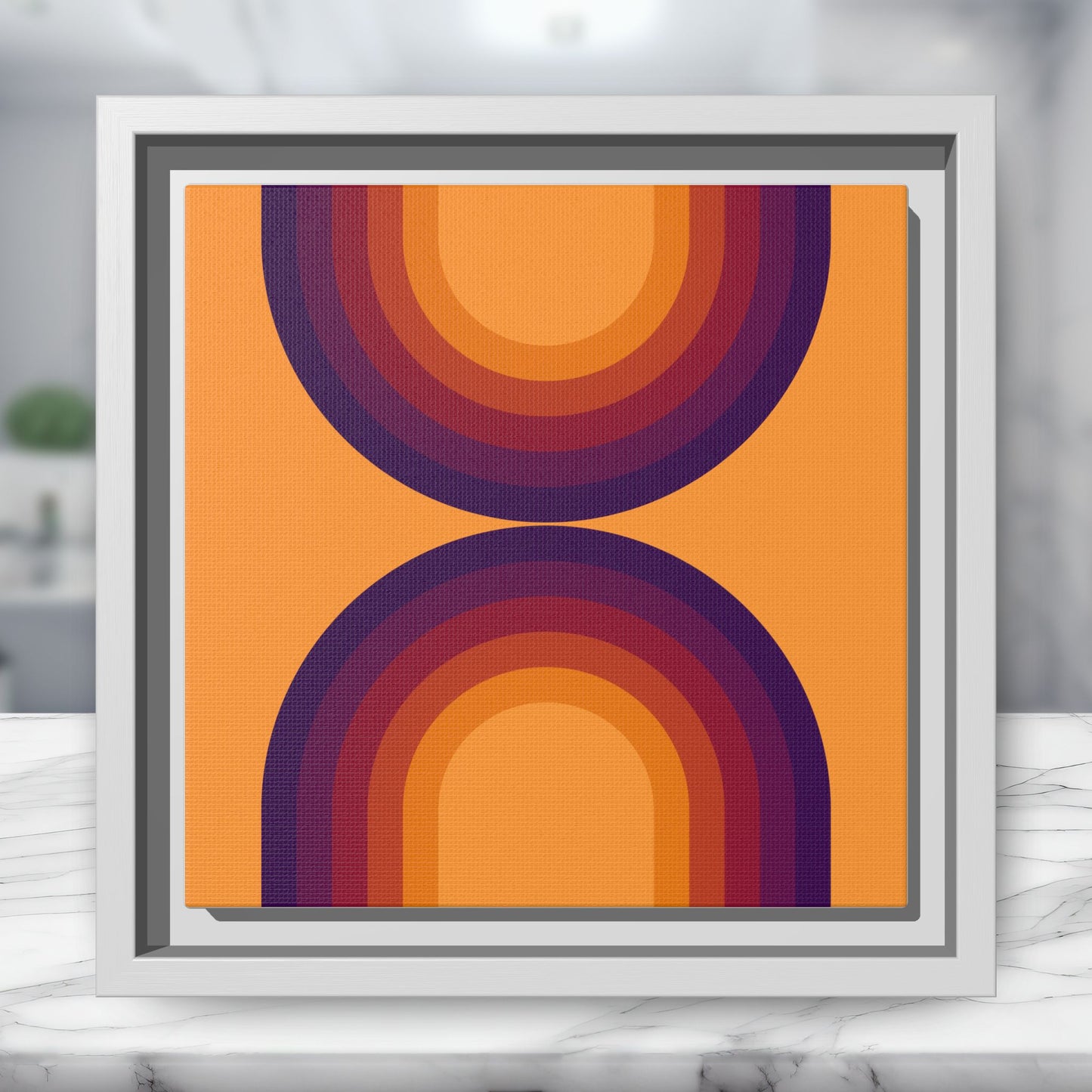 Modern Framed Geometric Canvas Art | Bold Color Meets Clean Framing