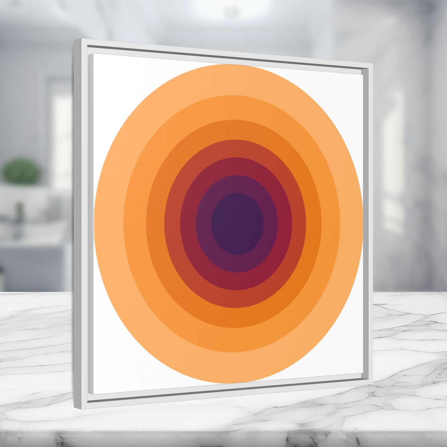 Modern Framed Geometric Canvas Art | Bold Color Meets Clean Framing