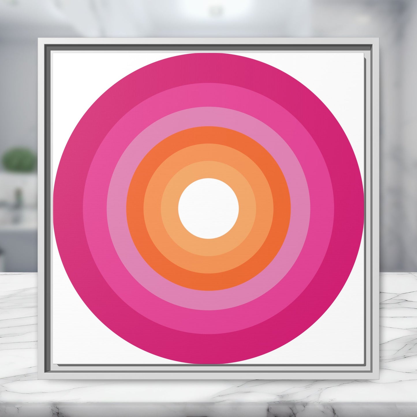 Modern Framed Geometric Canvas Art | Bold Color Meets Clean Framing