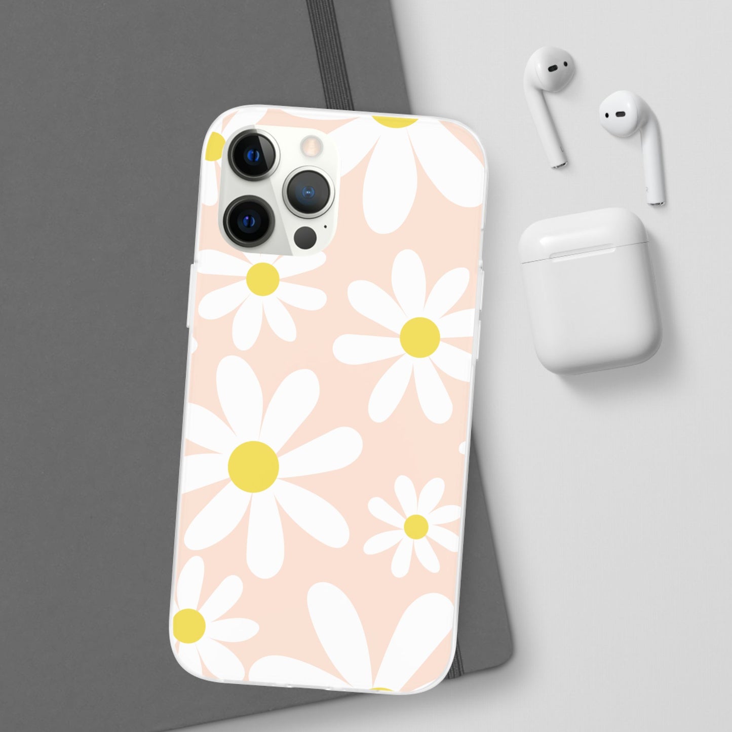 Phone Cases - Blush Daisy Pattern Flexi Cases
