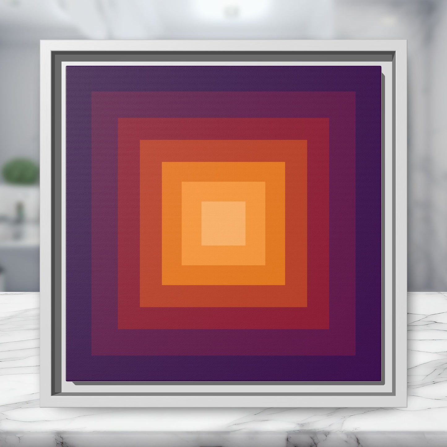 Modern Framed Geometric Canvas Art | Bold Color Meets Clean Framing