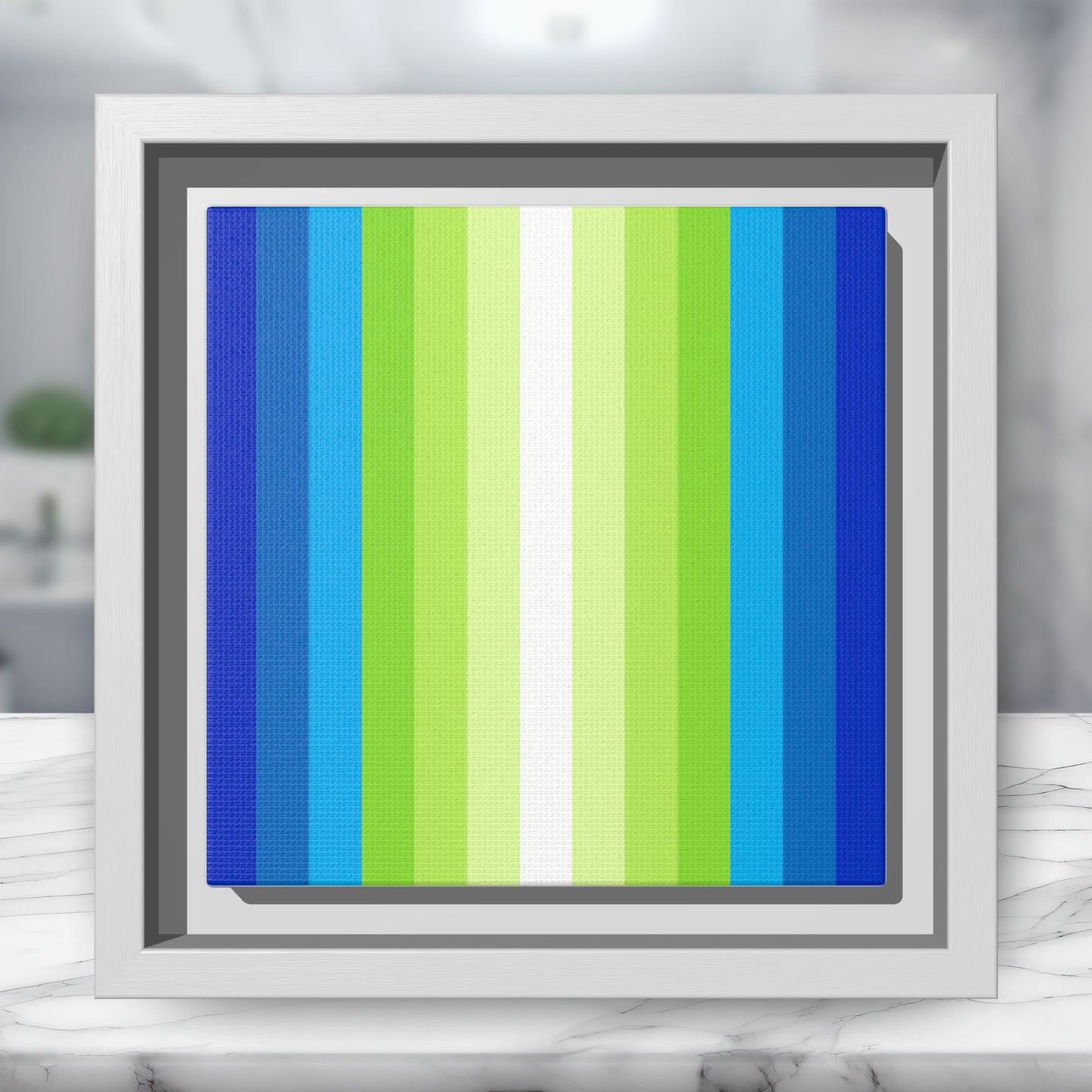 Modern Framed Geometric Canvas Art | Bold Color Meets Clean Framing
