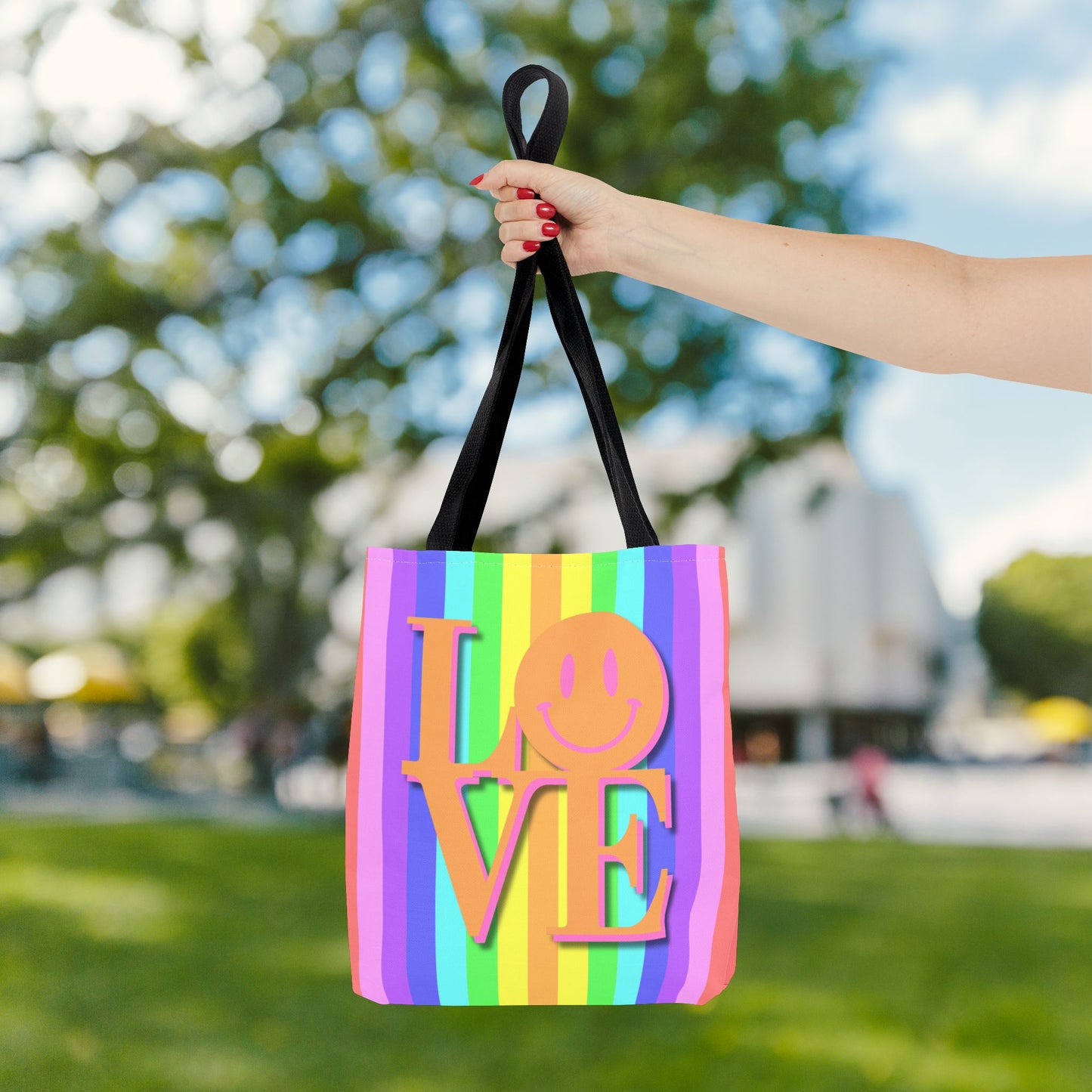 Pastel Stripe LOVE Tote Bag | Sweet, Bold & Made in 3 Sizes