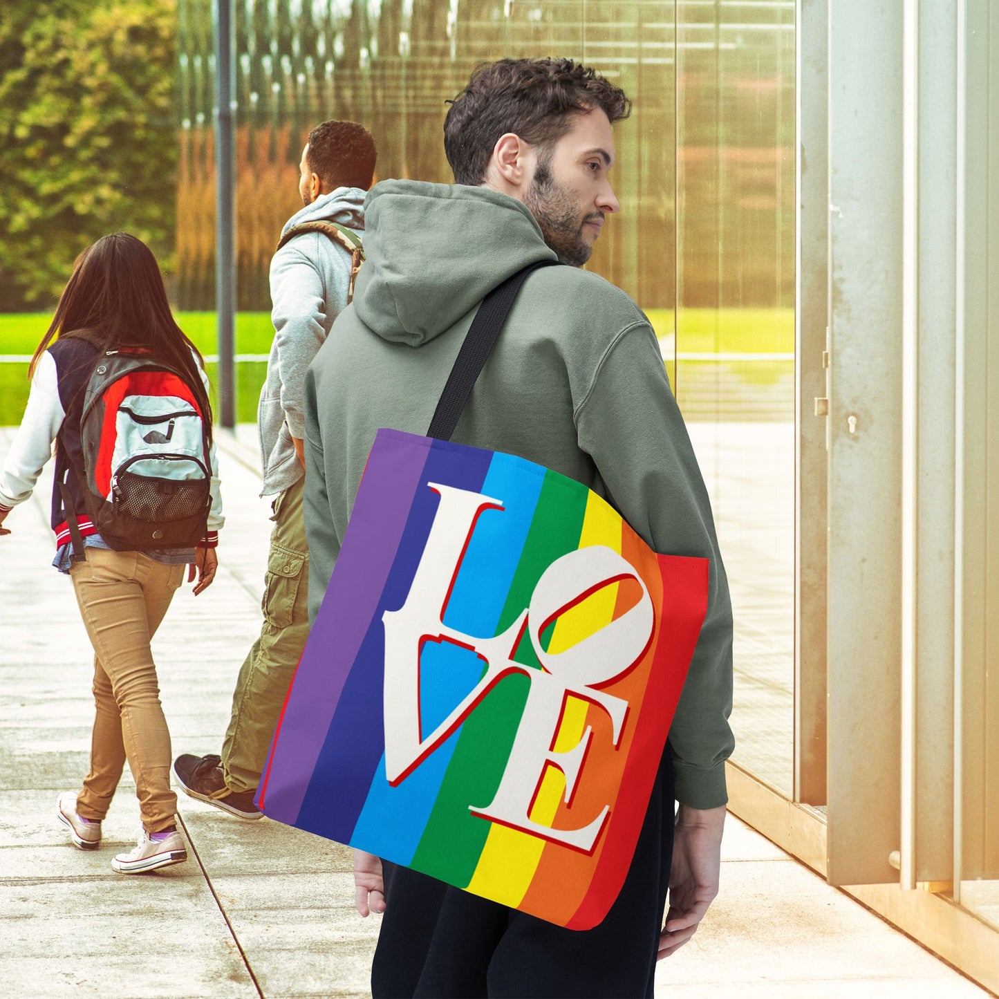 Rainbow LOVE Tote Bag – 3 Size Options | Bright, Bold & Heartfelt