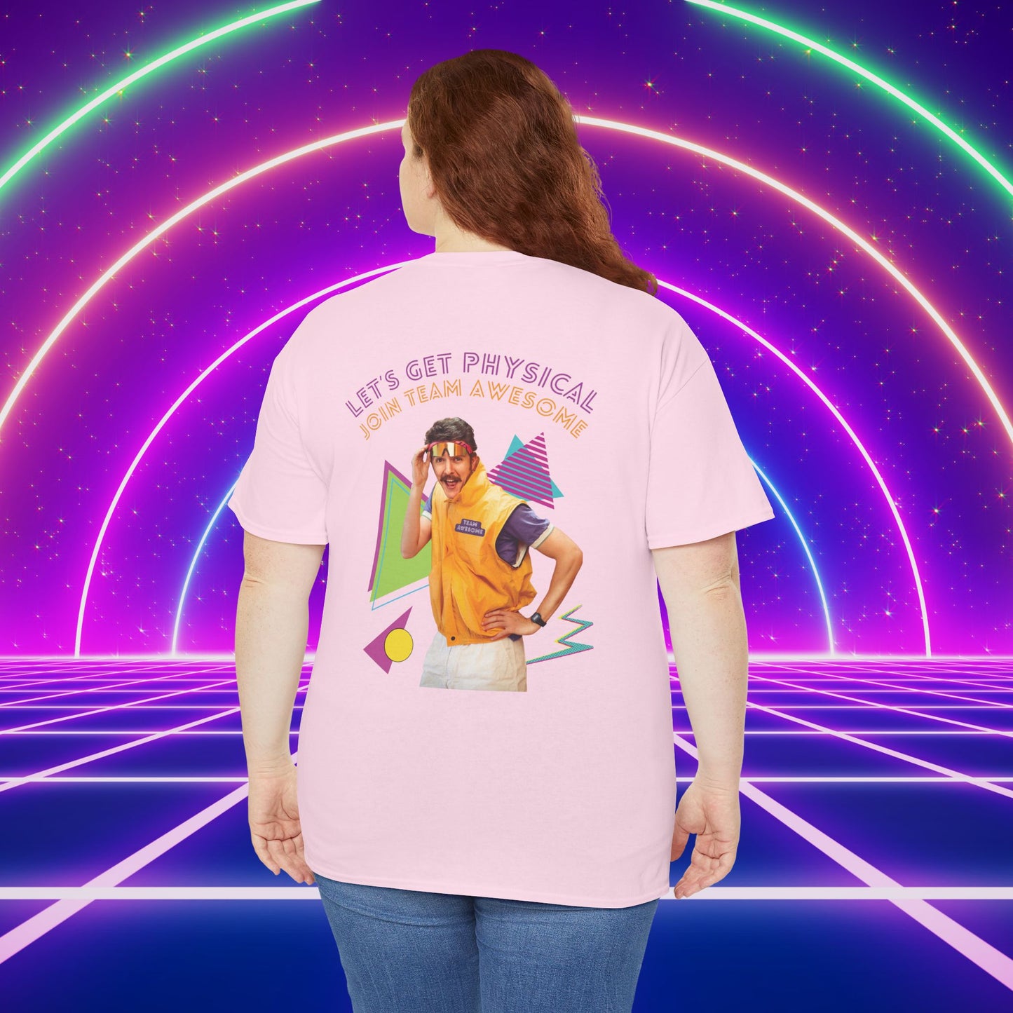 Let’s Get Physical – Join Team Awesome Retro 80s Tee - Unisex Cotton T-Shirt