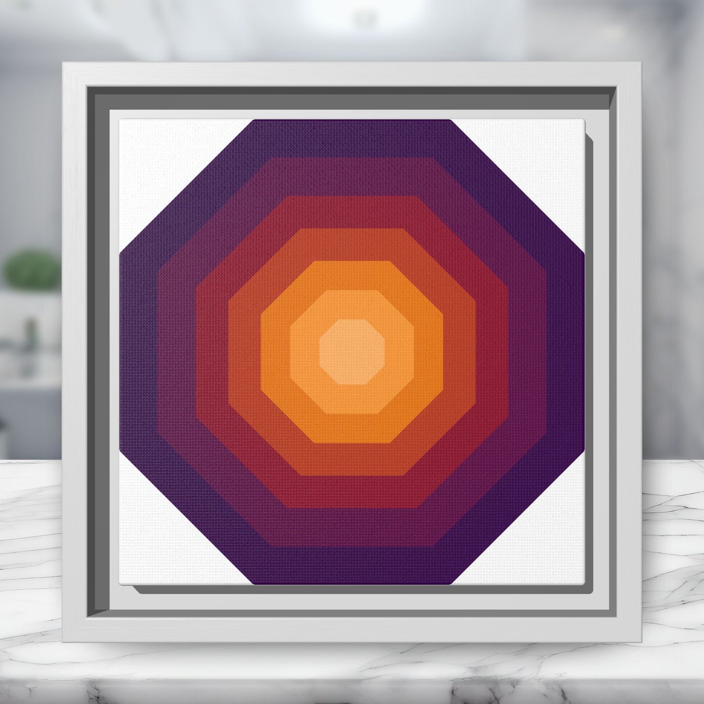 Modern Framed Geometric Canvas Art | Bold Color Meets Clean Framing