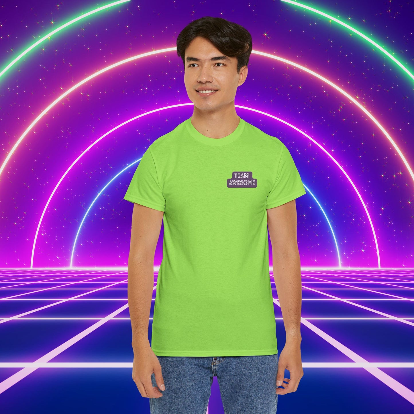 Let’s Get Physical – Join Team Awesome Retro 80s Tee - Unisex Cotton T-Shirt