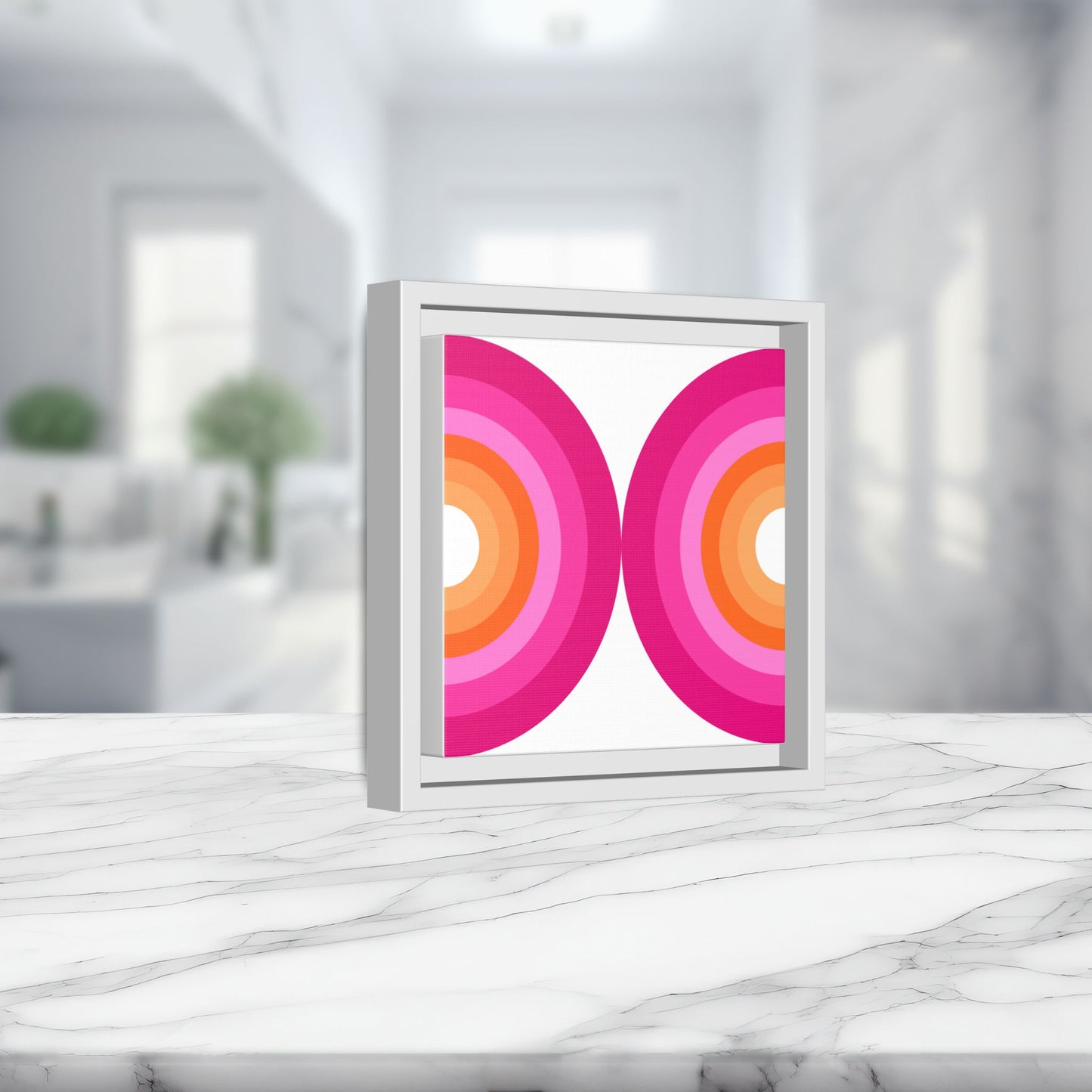 Modern Framed Geometric Canvas Art | Bold Color Meets Clean Framing