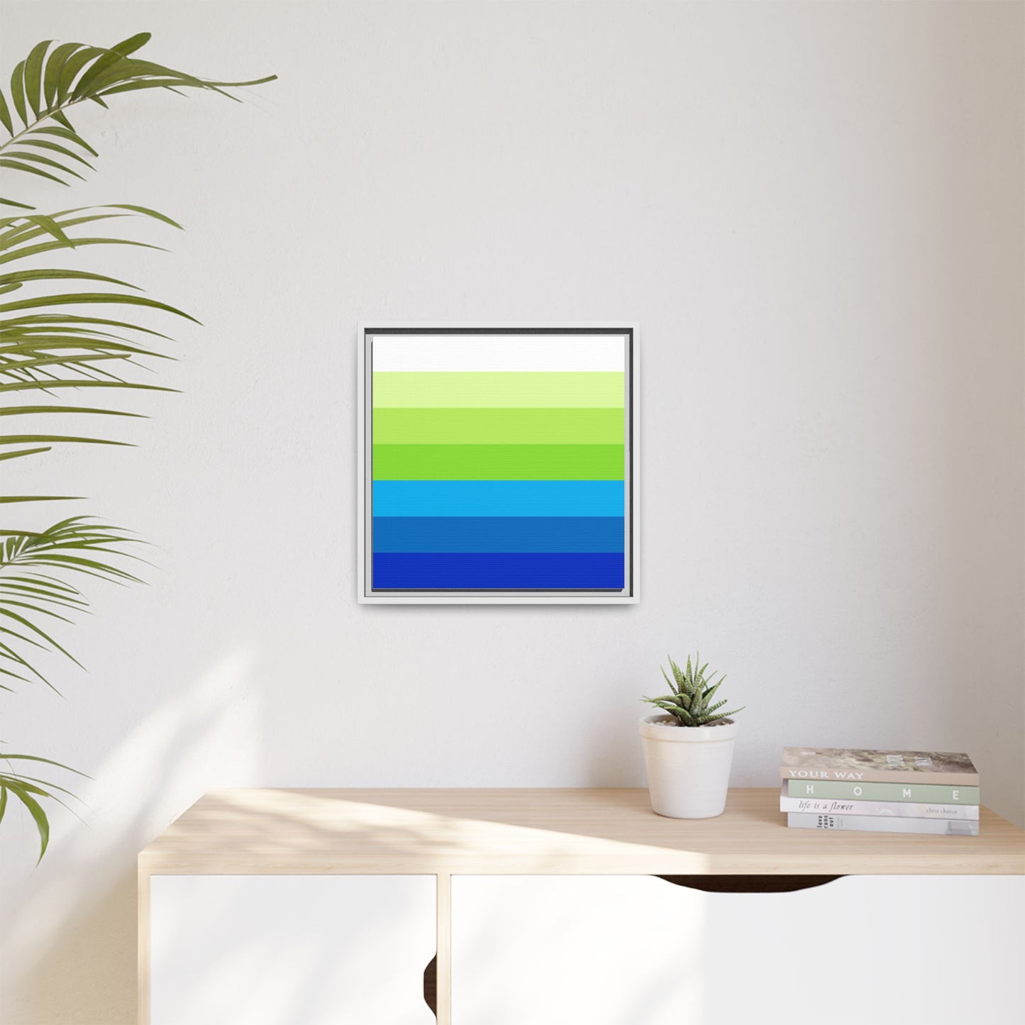 Modern Framed Geometric Canvas Art | Bold Color Meets Clean Framing