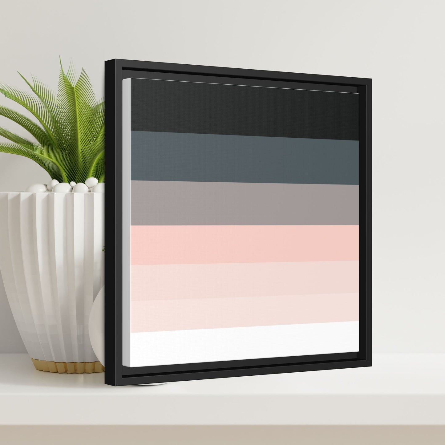 Modern Framed Geometric Canvas Art | Bold Color Meets Clean Framing