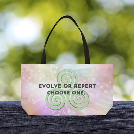 Evolve or Repeat XL Tote Bag | Carry-All for who reach for Growth & Mindfulness