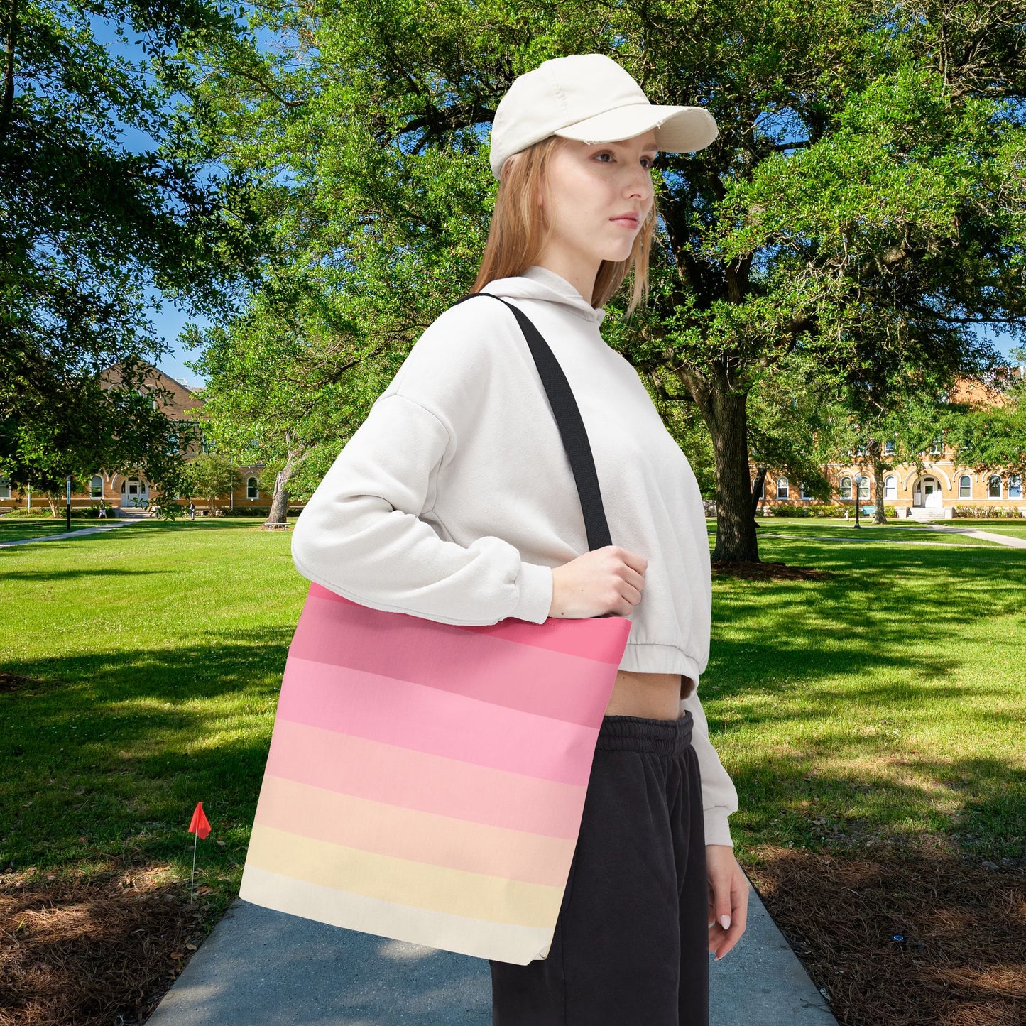 Geo Art XVIII Tote Bag – 3 sizes | Bold lines. Vivid color. Retro with a modern twist.