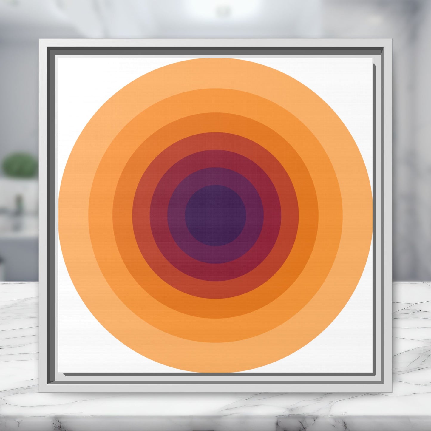 Modern Framed Geometric Canvas Art | Bold Color Meets Clean Framing