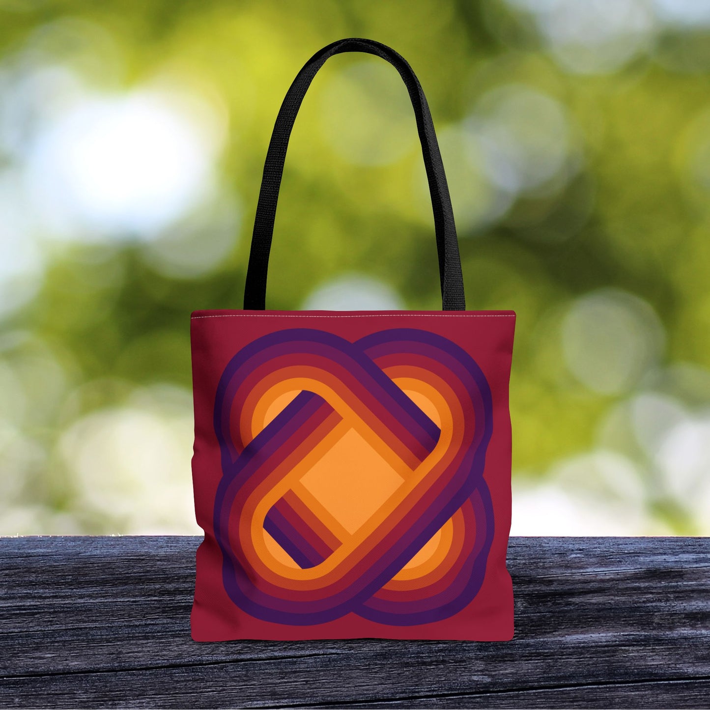 Geometric Art Tote Bag – 3 sizes | Bold lines. Vivid color. Retro
