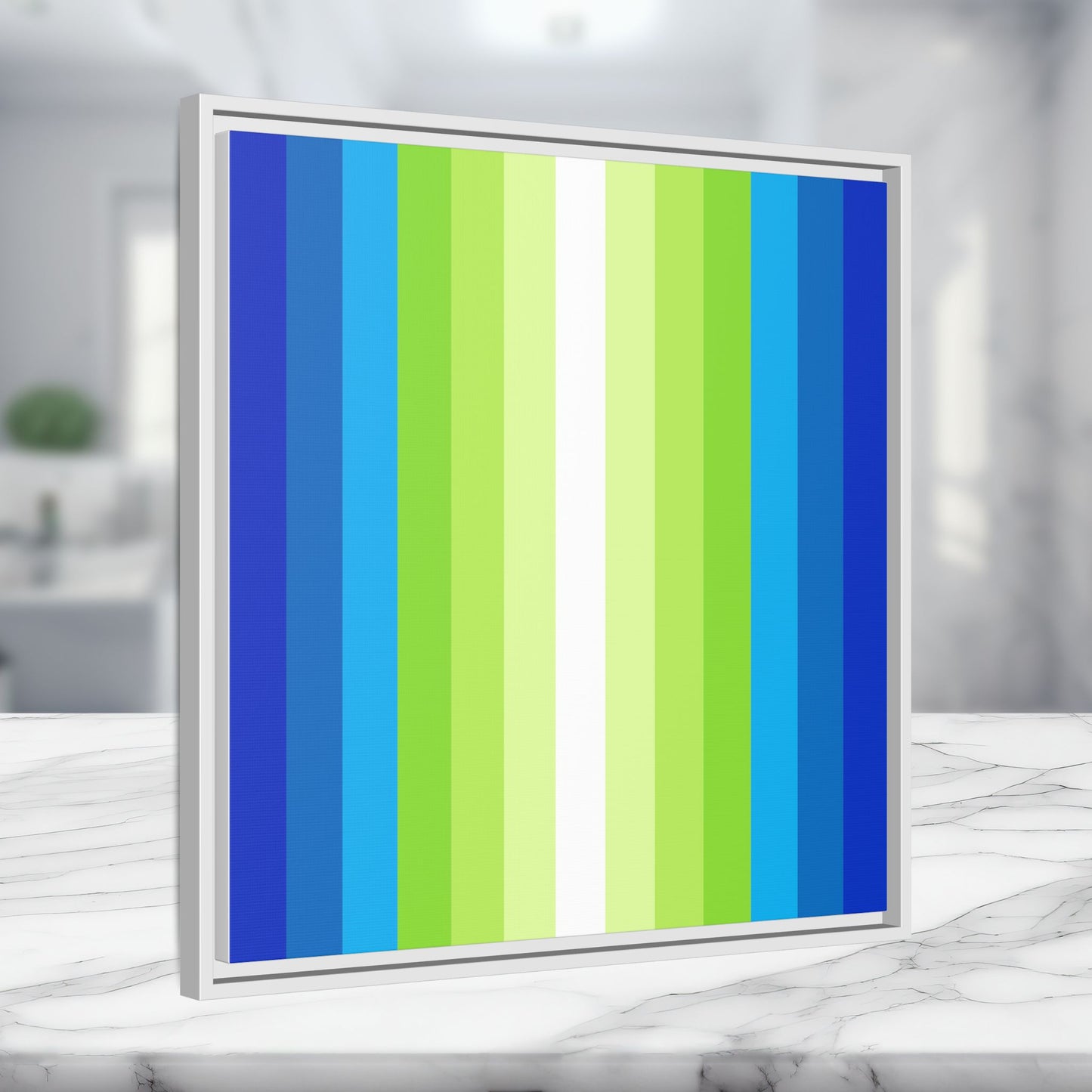 Modern Framed Geometric Canvas Art | Bold Color Meets Clean Framing