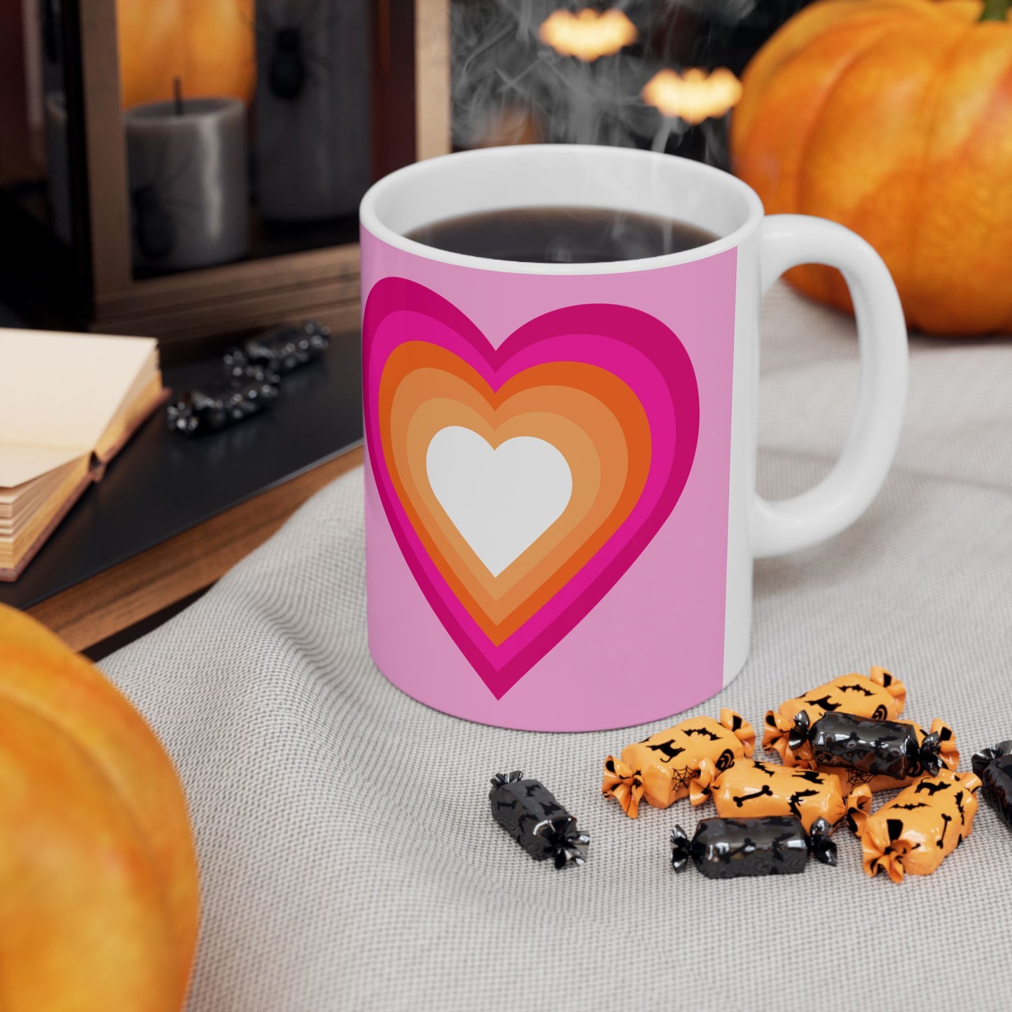 Geo Art Heart Mug – Bold Color, Daily Joy