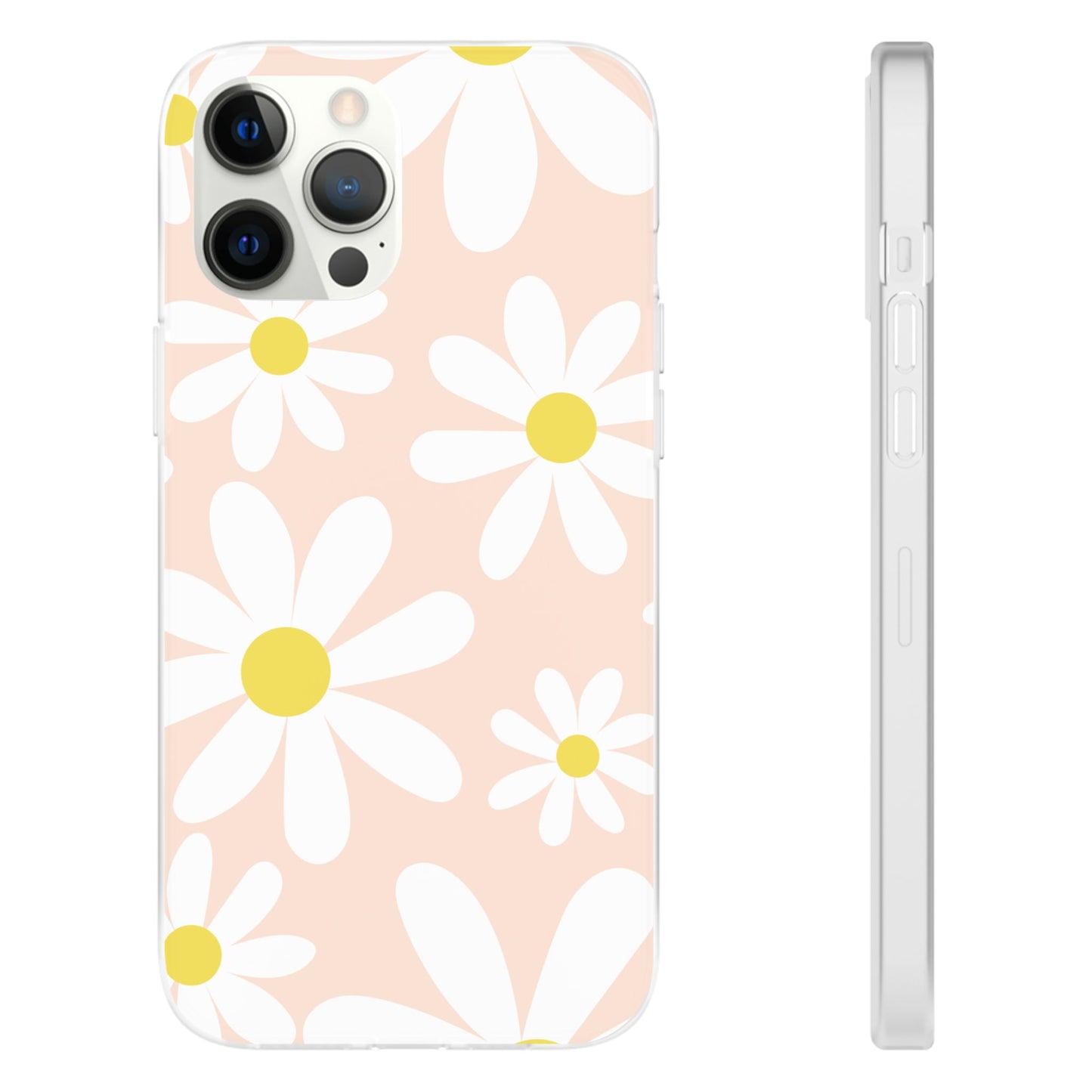 Phone Cases - Blush Daisy Pattern Flexi Cases