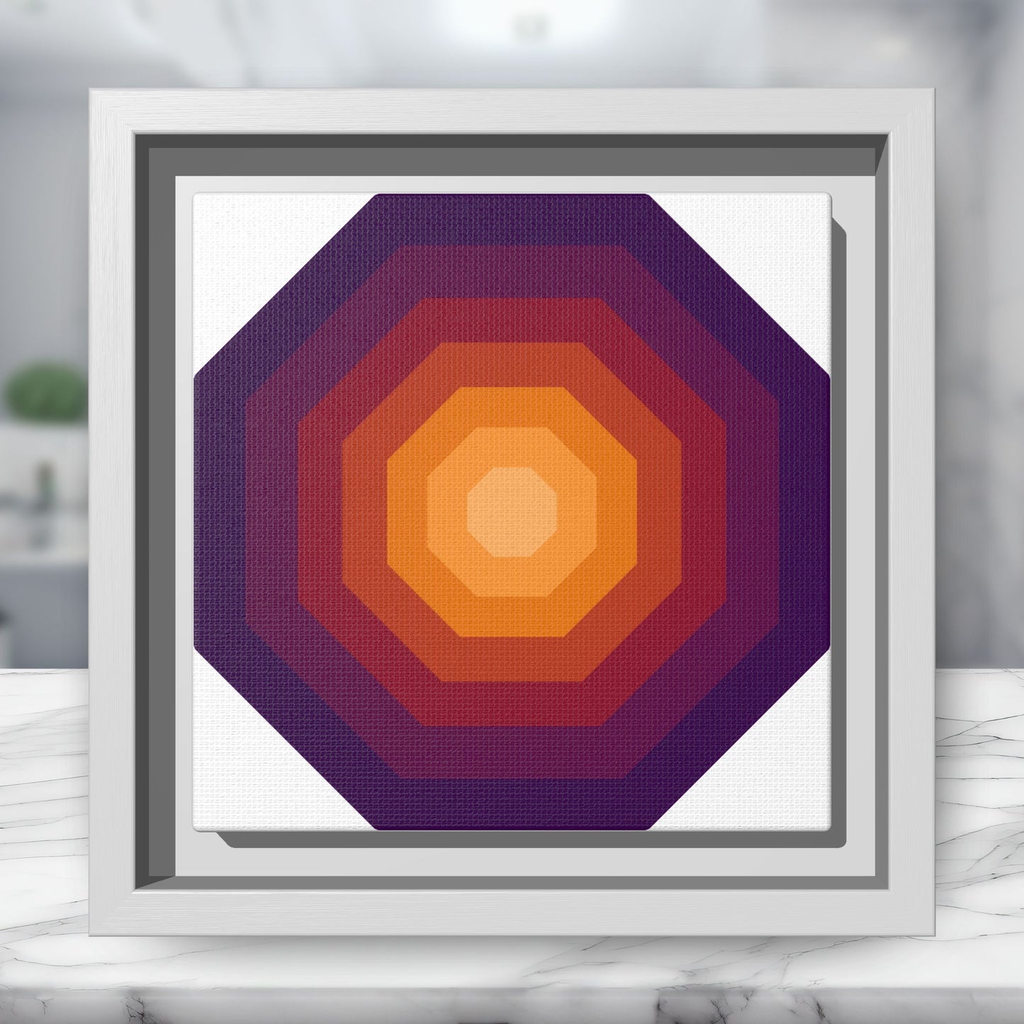 Modern Framed Geometric Canvas Art | Bold Color Meets Clean Framing
