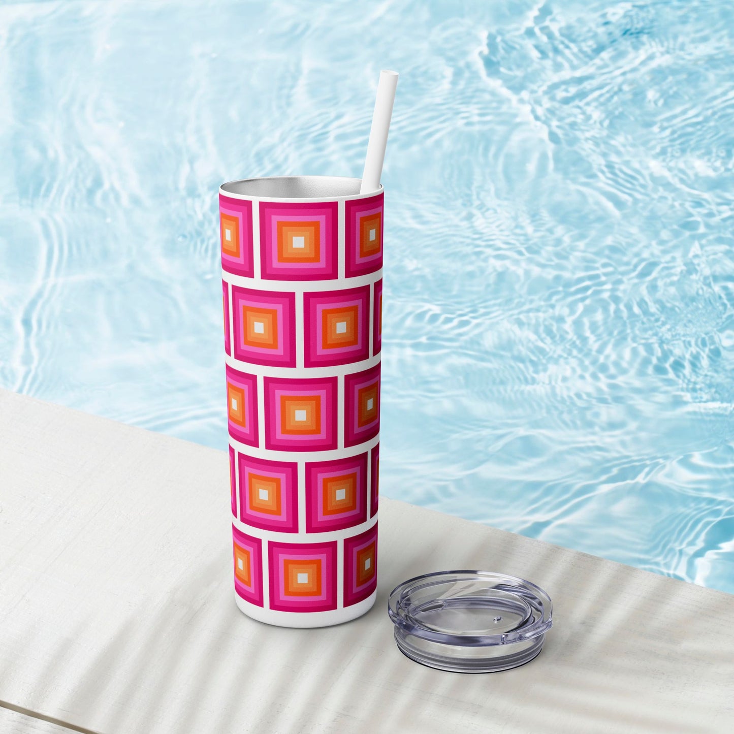 Vibrant. Versatile. Totally Sippable. – 20 oz Skinny Travel Tumbler with Straw