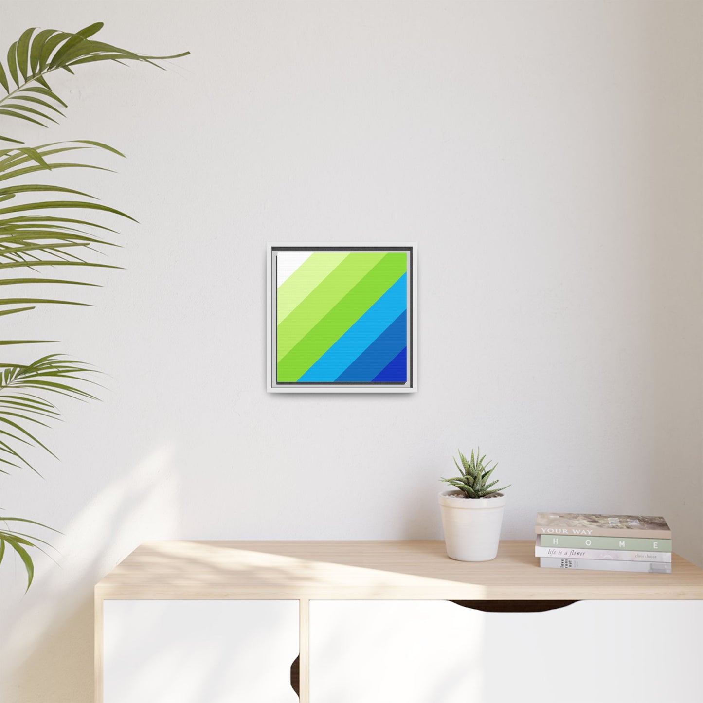 Modern Framed Geometric Canvas Art | Bold Color Meets Clean Framing