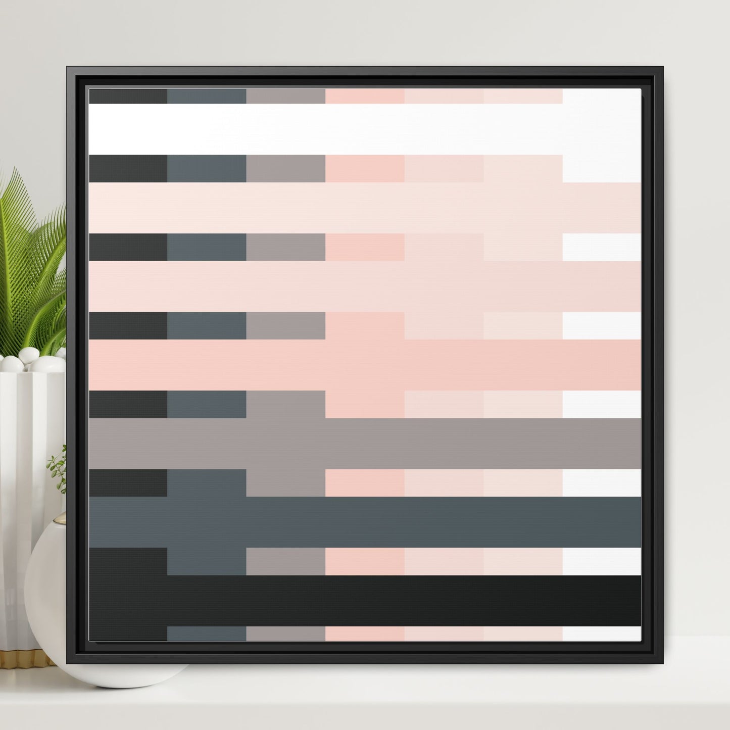 Modern Framed Geometric Canvas Art | Bold Color Meets Clean Framing