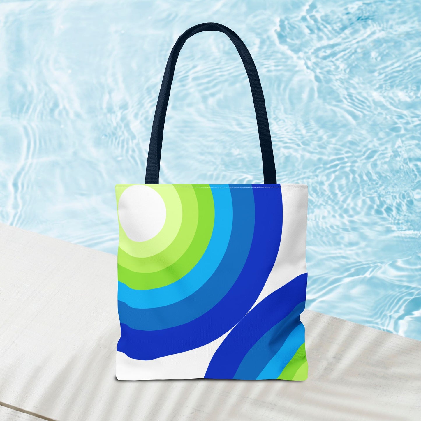 Geometric Art Tote Bag – 3 sizes | Bold lines. Vivid color. Retro with a modern twist.