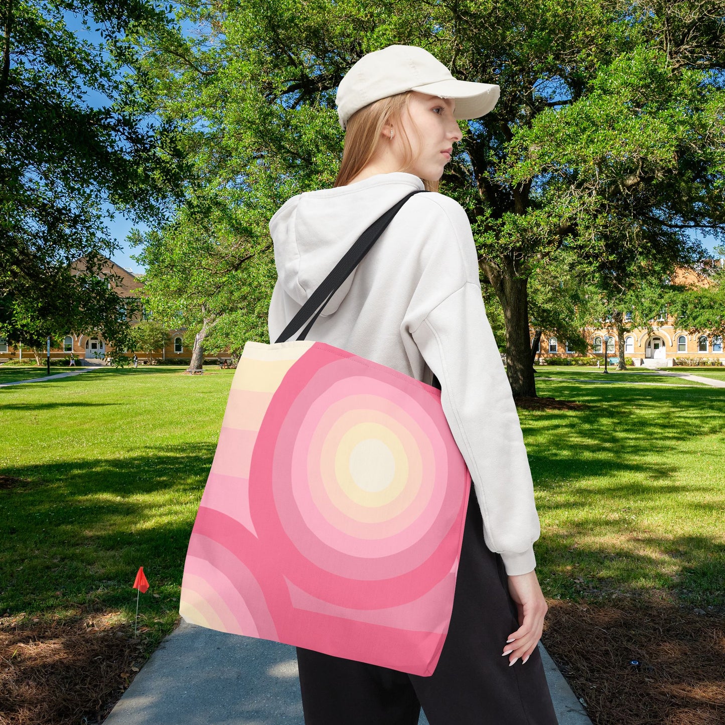 Geo Art Tote Bag – 3 sizes | Bold lines. Vivid color. Retro with a modern twist.