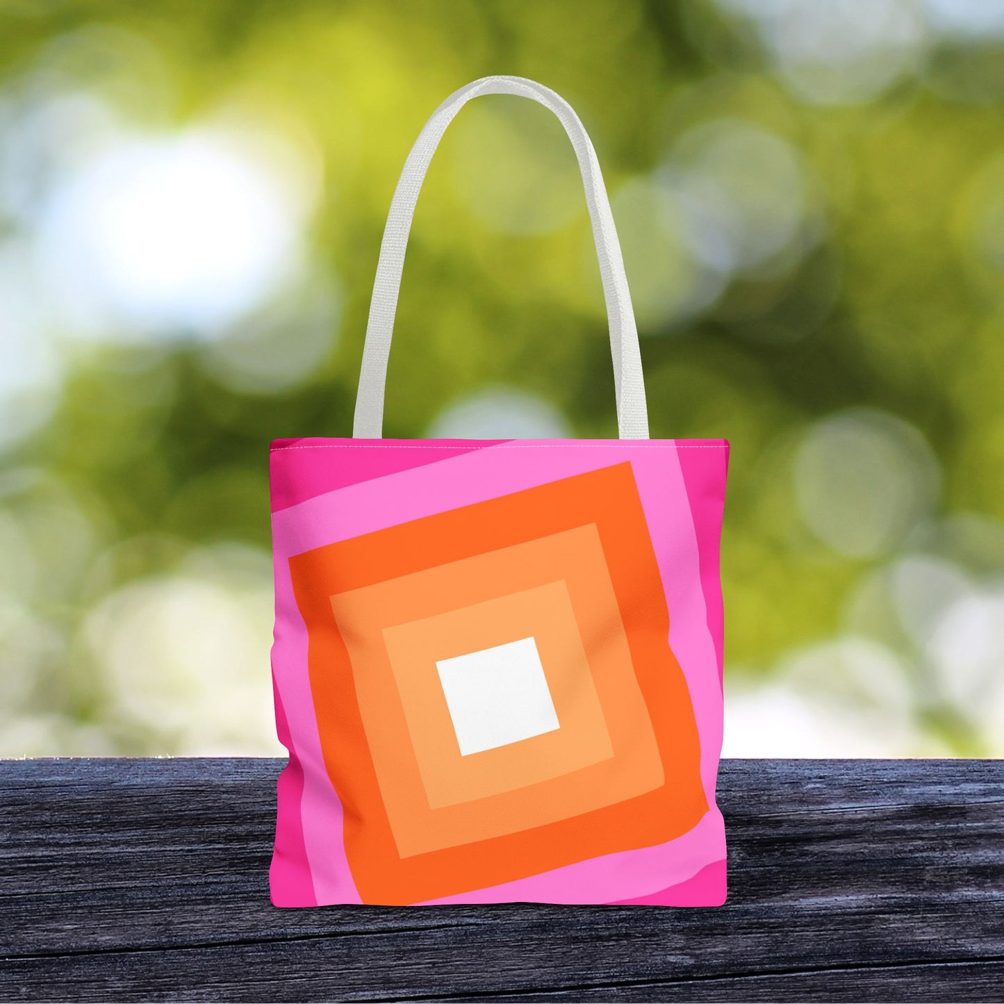 Geometric Art Tote Bag – 3 sizes | Bold lines. Vivid color. Retro with a modern twist.