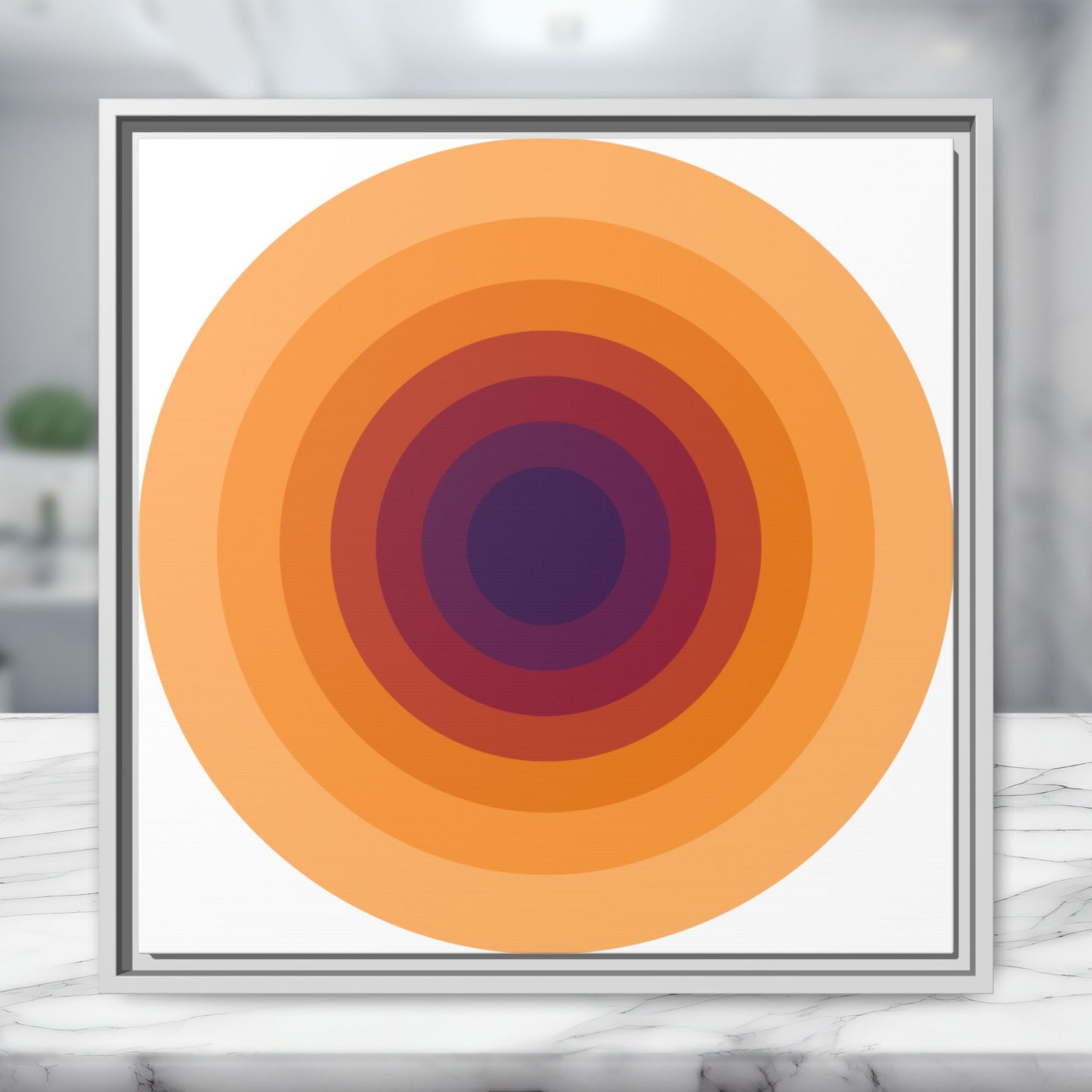 Modern Framed Geometric Canvas Art | Bold Color Meets Clean Framing