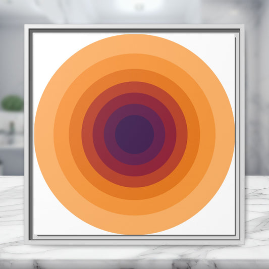 Modern Framed Geometric Canvas Art | Bold Color Meets Clean Framing