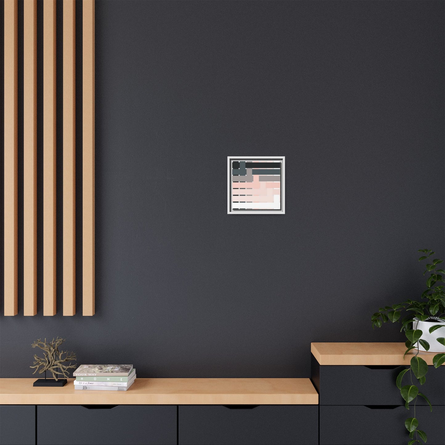 Modern Framed Geometric Canvas Art | Bold Color Meets Clean Framing