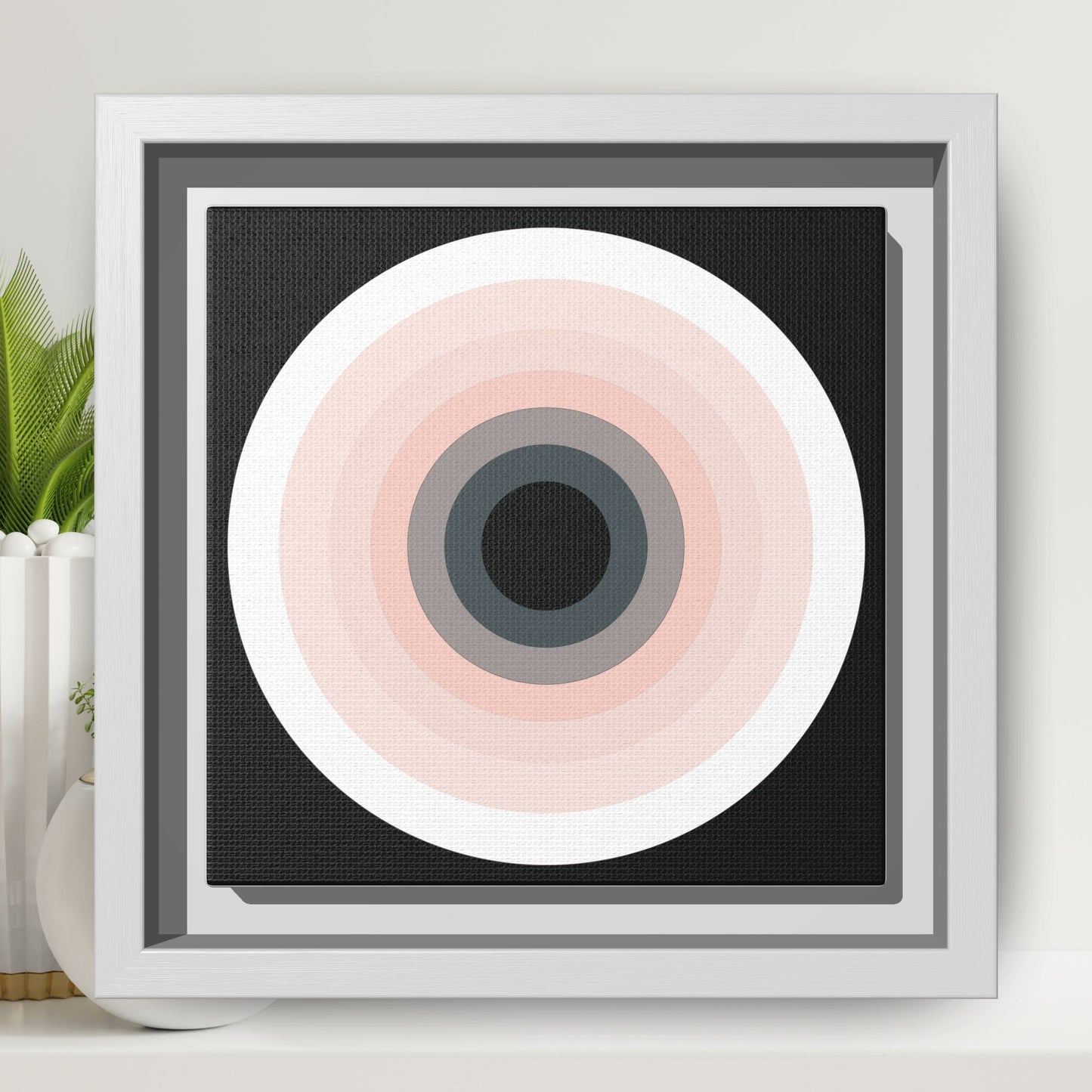 Modern Framed Geometric Canvas Art | Bold Color Meets Clean Framing