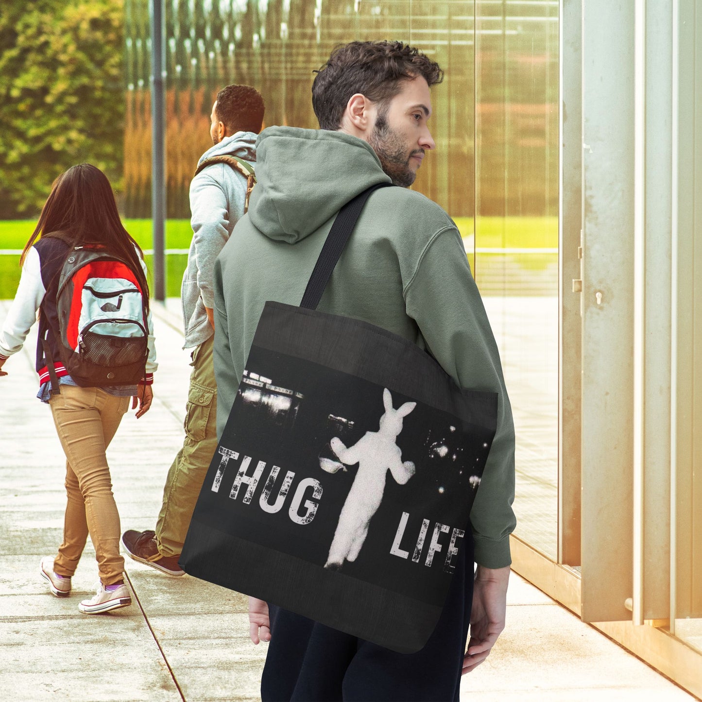 Thug Life Bunny Tote Bag – 3 Sizes | Bold, Fun & Functional